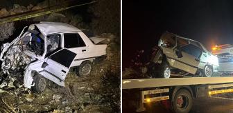 Hurdaya dönen otomobil genç çifte mezar oldu