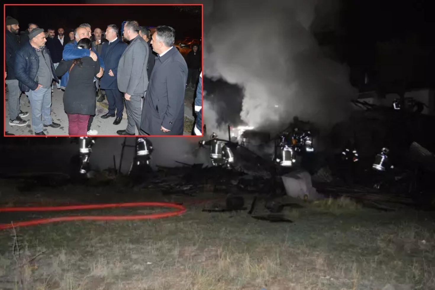 Son anda dışarı çıkarıldılar Zihinsel engelli 3 kardeşin yaşadığı ev kül oldu