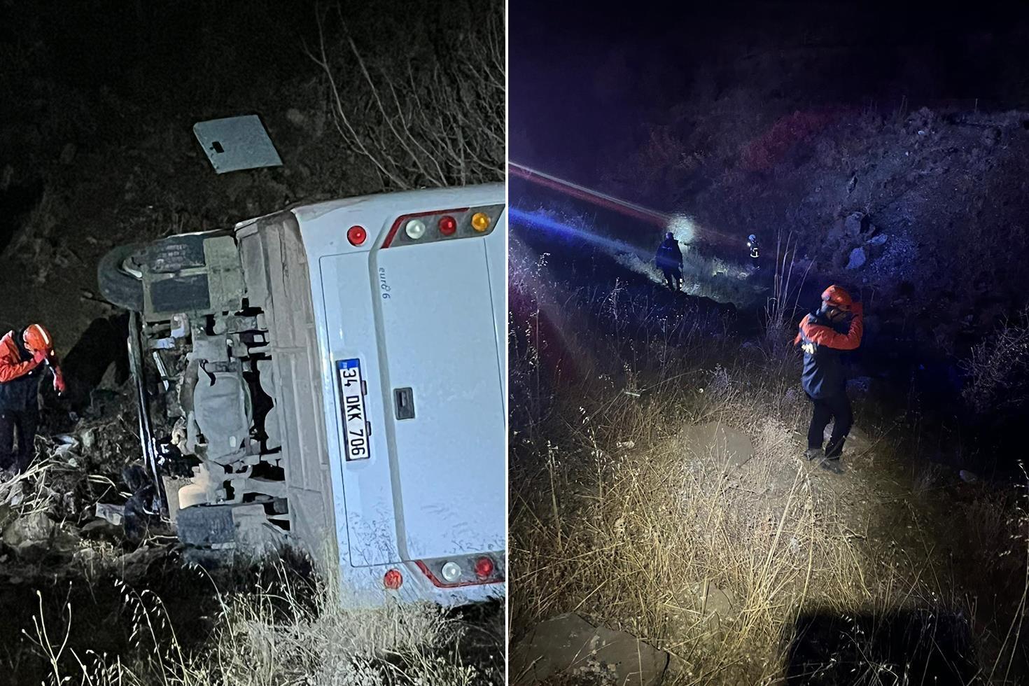 Can pazarı Madenci servisi uçuruma yuvarlandı