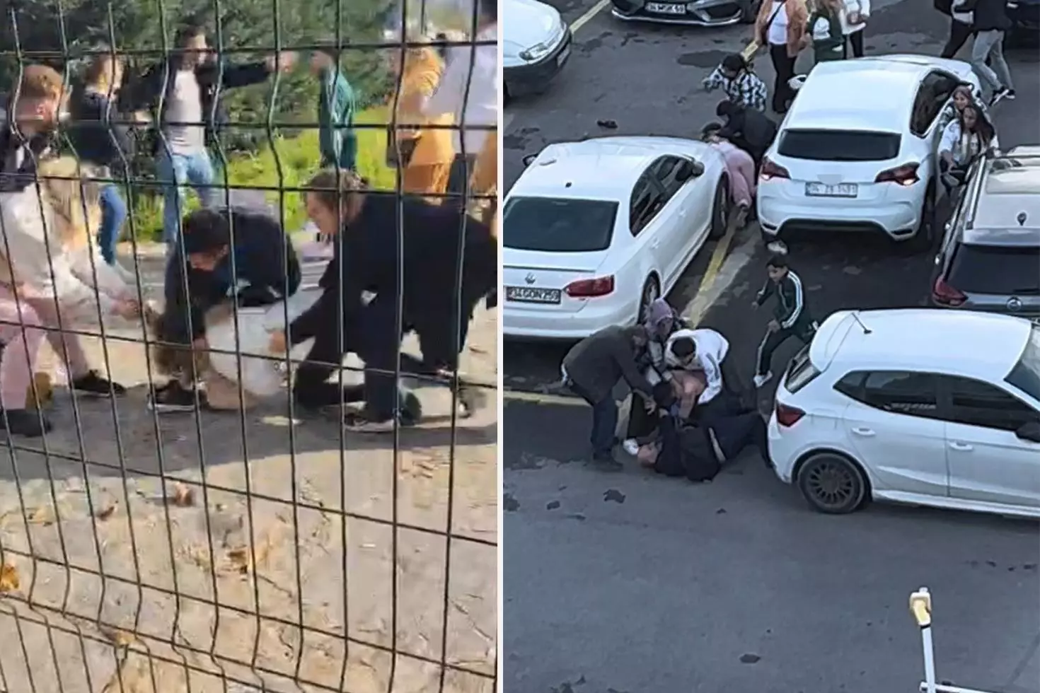 Kartal Anadolu Adliyesi önünde iki aile arasında yumruk yumruğa kavga çıktı