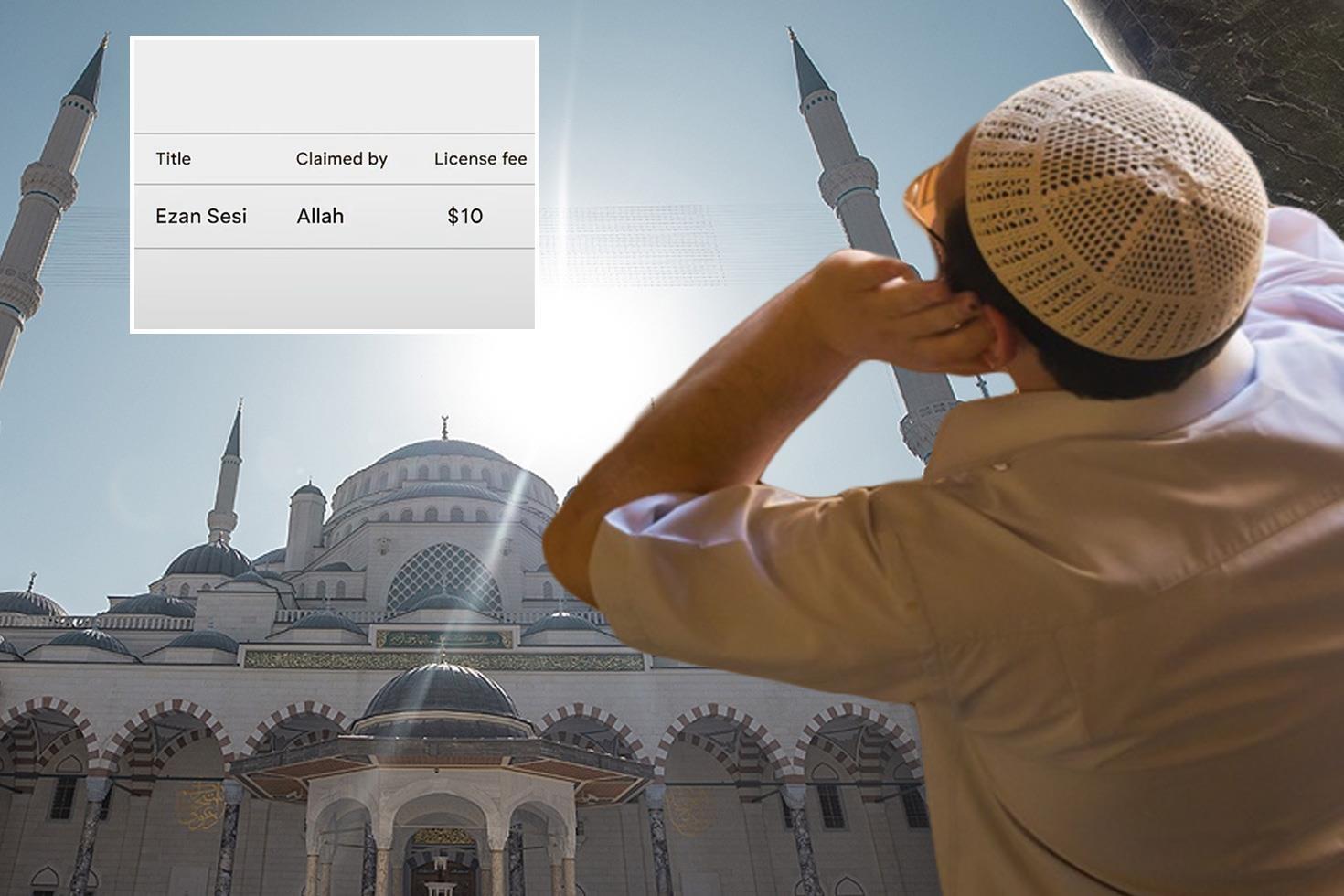 “Allah“ isimli kullanıcı ezan sesinin telifini aldı iddiası