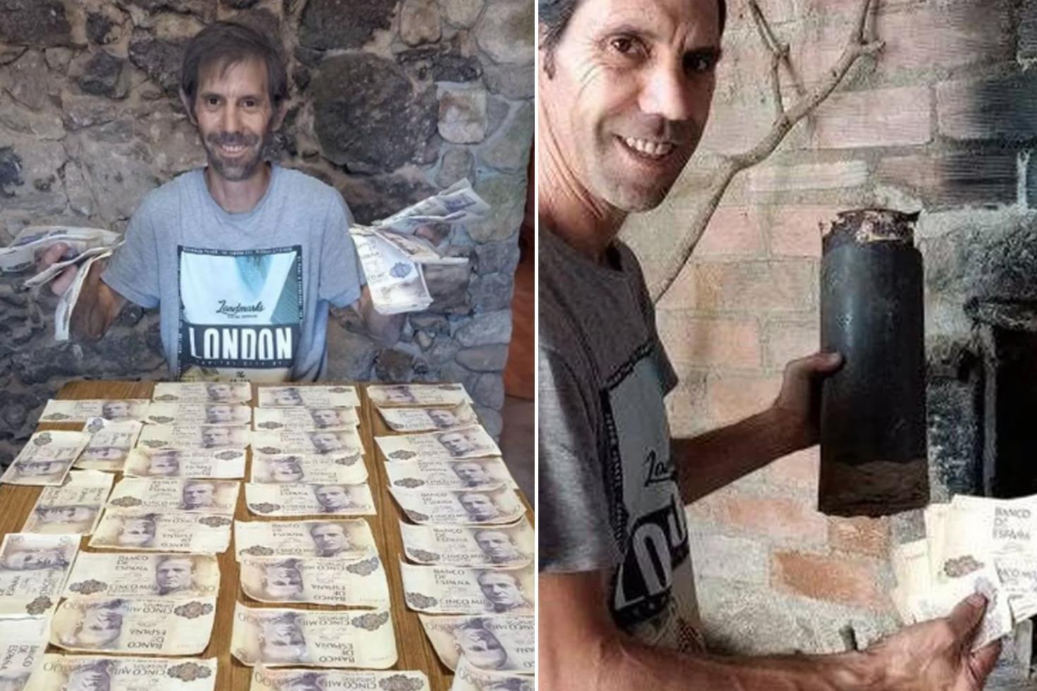 Yeni satın aldığı ev gizli banka çıktı Balyozu vurunca servet ortalığa saçıldı