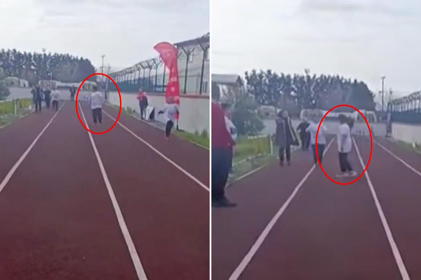 Koşu yarışında bitiş çizgisine yaklaşan özel çocuğun yaptığı hareket yürekleri ısıttı