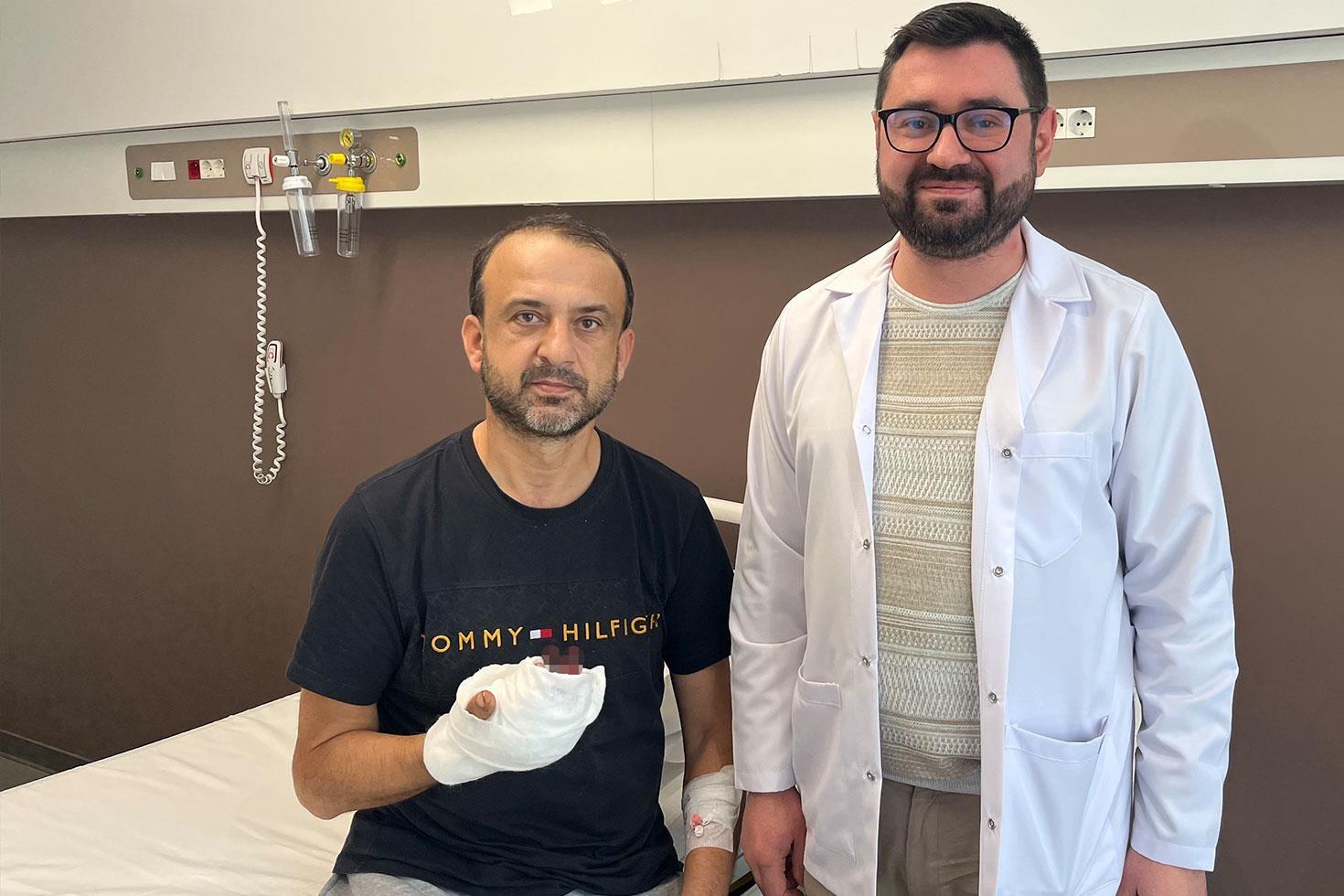 Kopan parmağını buz poşetine koyup yurt dışından Türkiye’ye geldi