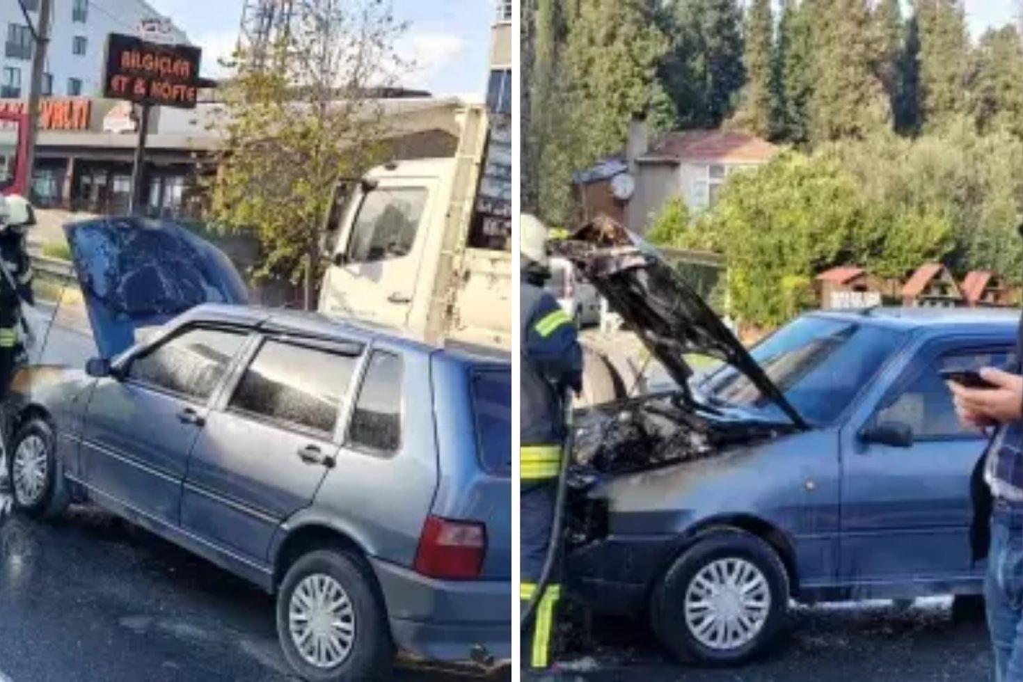 Seyir halindeyken alev aldı