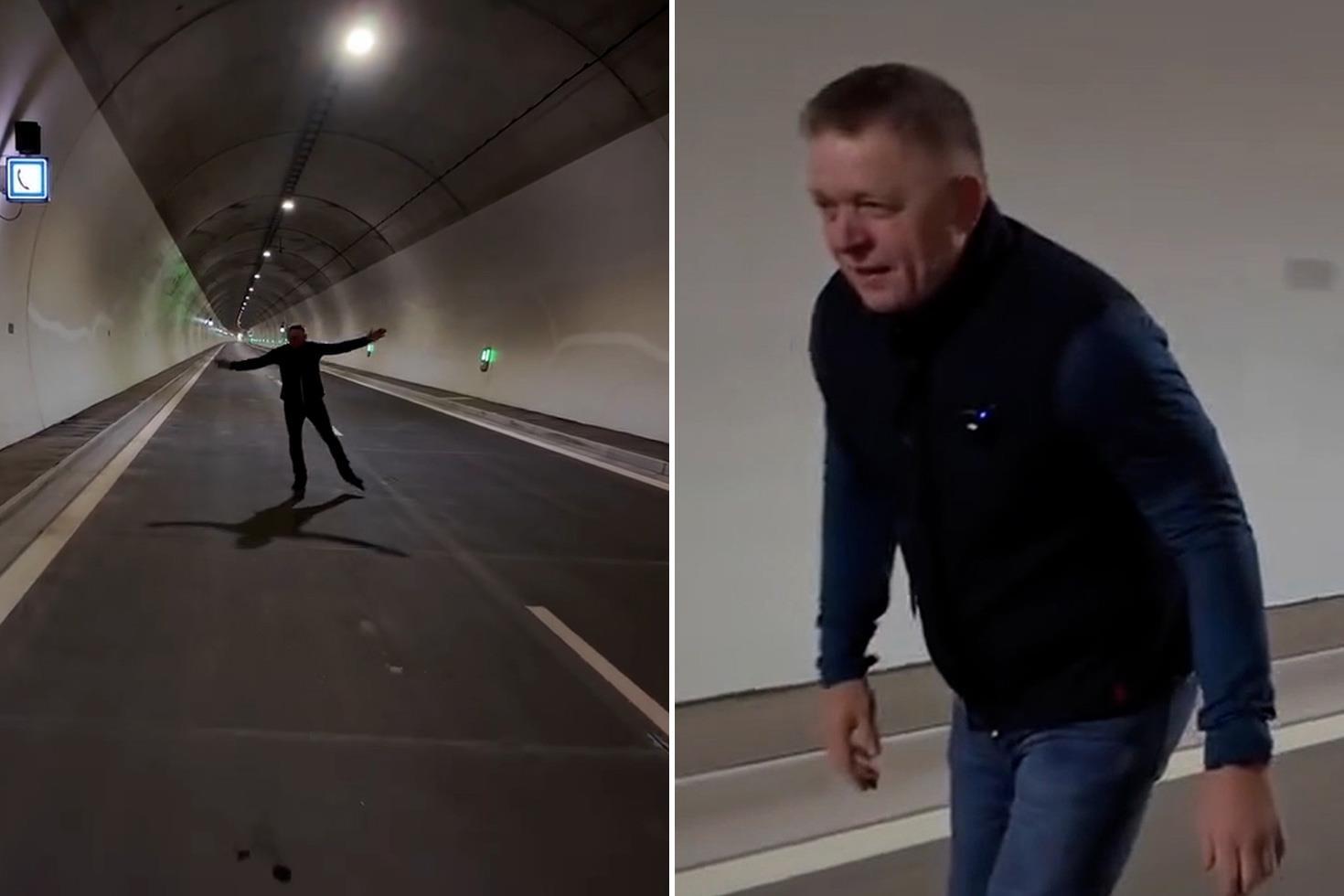 Başbakanın ülkenin en uzun tünelinin açılışından önce yaptığına bakın