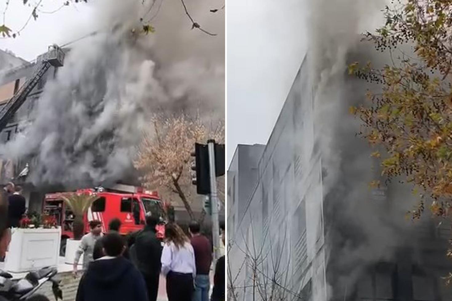 Bağdat Caddesi’nde 5 katlı binada yangın Alevler her yeri sardı