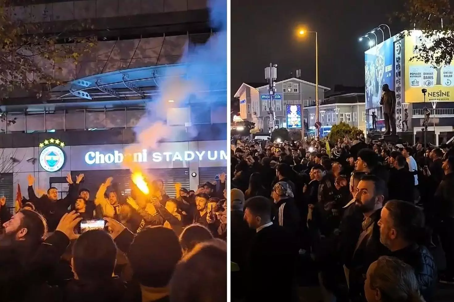 Fenerbahçelilerden Sadettin Saran’a destek Stadın önünde toplandılar