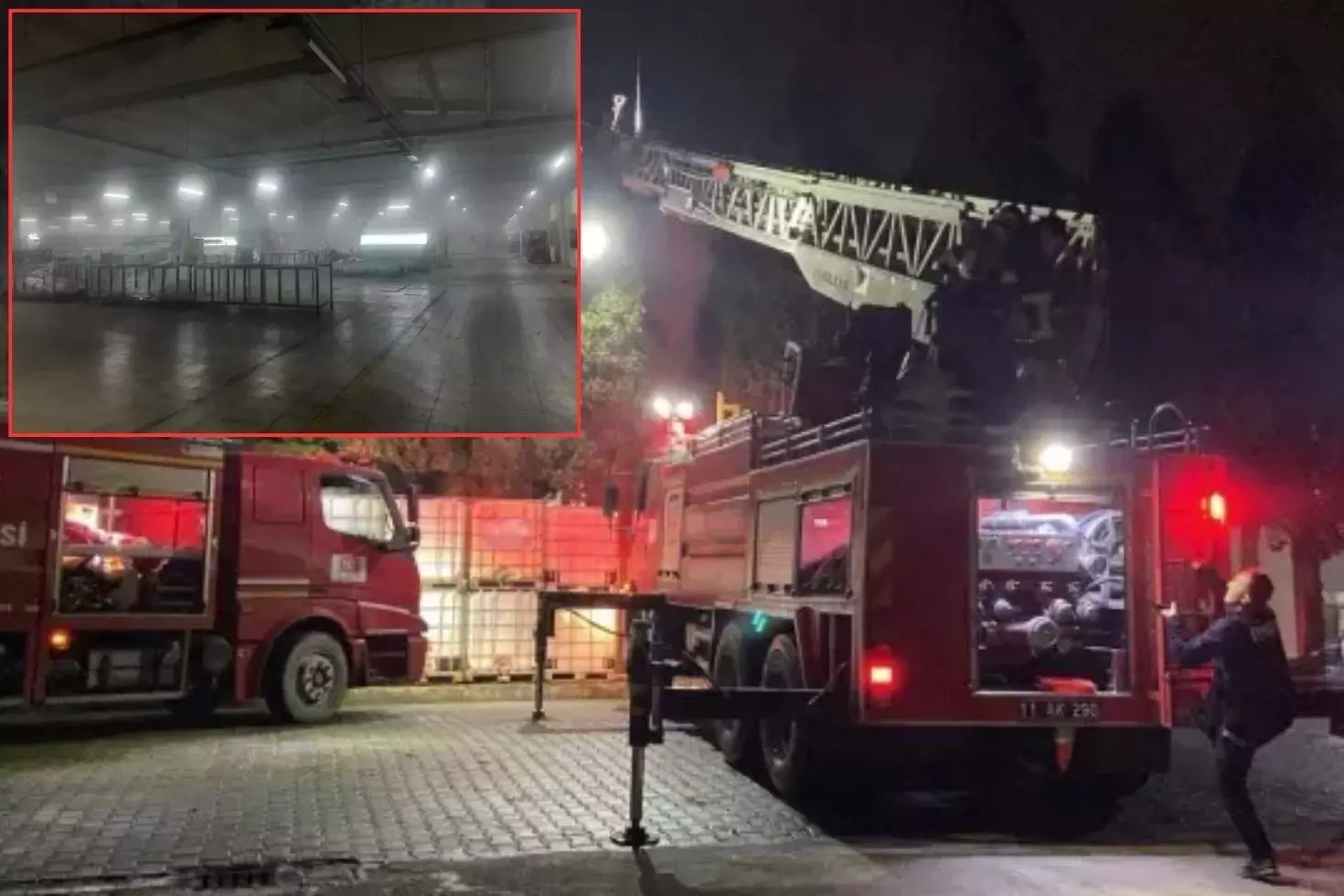 Fabrikada yangın paniği 3 işçi hastaneye kaldırıldı