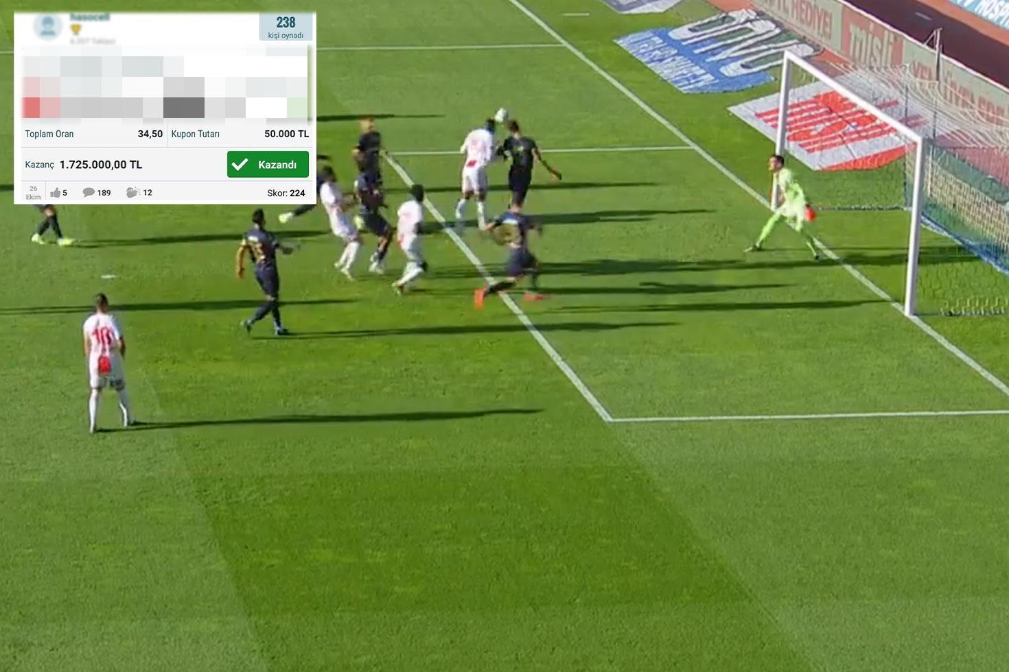 Ülkenin konuştuğu maçta şok kupon 50 bin TL yatırdı, kazandığı para akıllara zarar