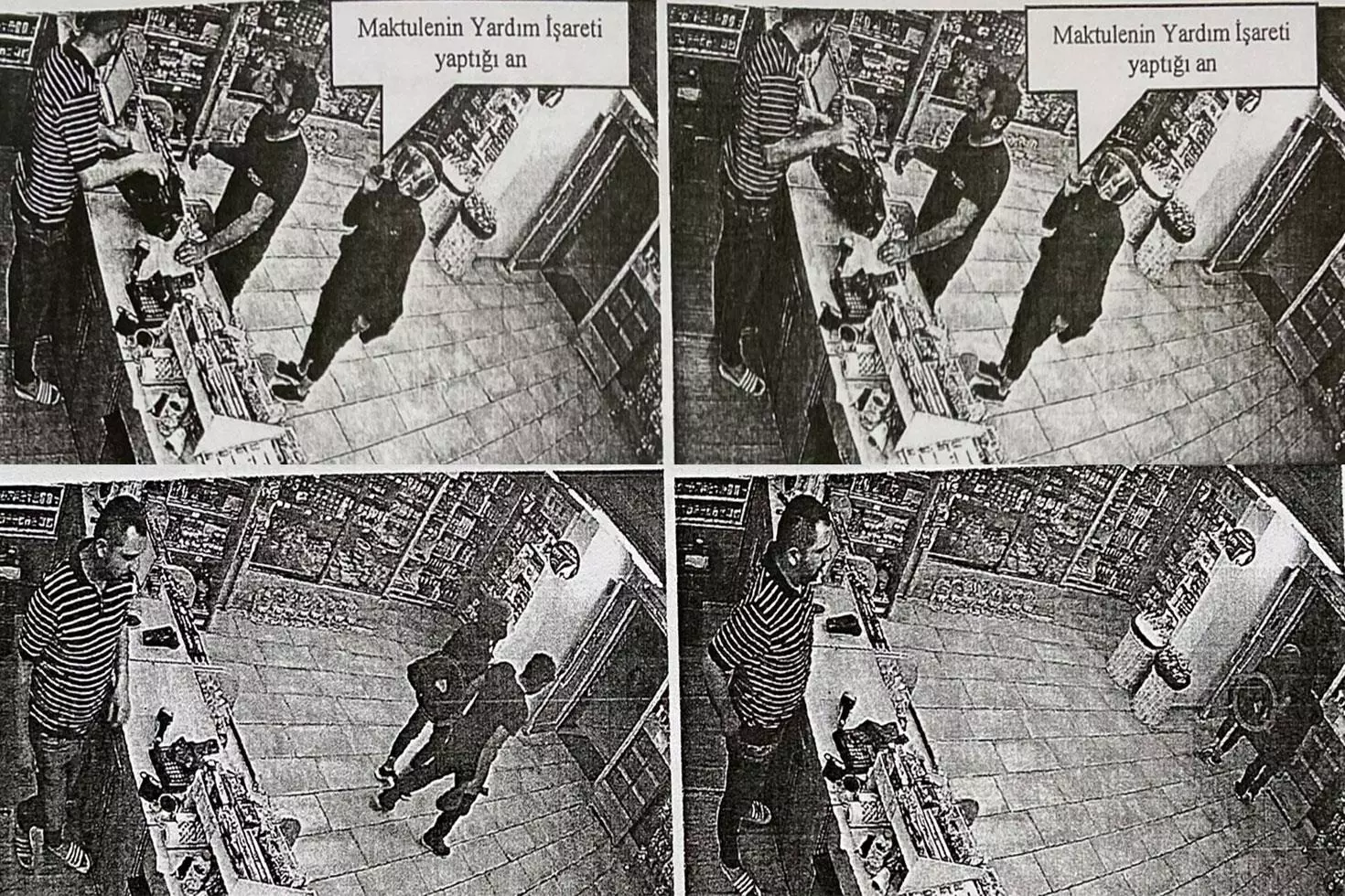 Hatice ölmeden önce markette el işaretiyle yardım istemiş