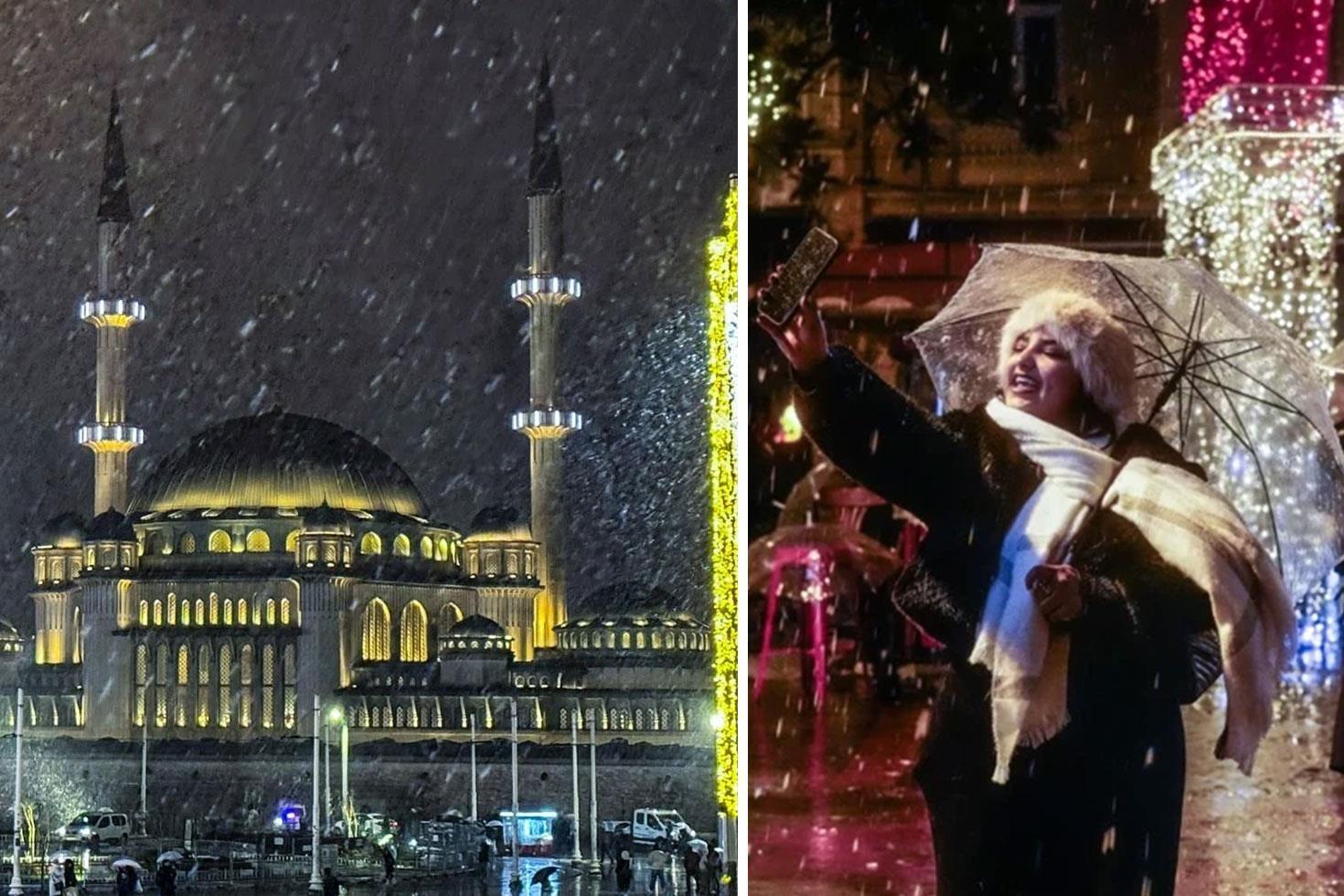 İstanbul’da beklenen kar yağışı başladı