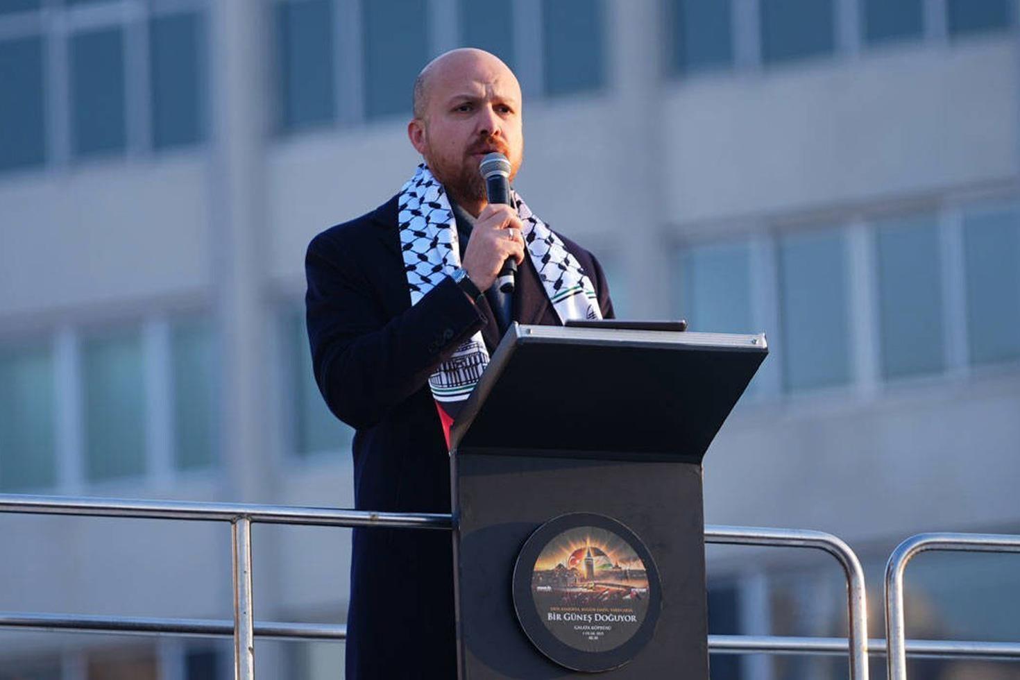 Bilal Erdoğan’dan Galata’dan dünyaya mesaj: Gazze’deki savaş değil soykırımdır