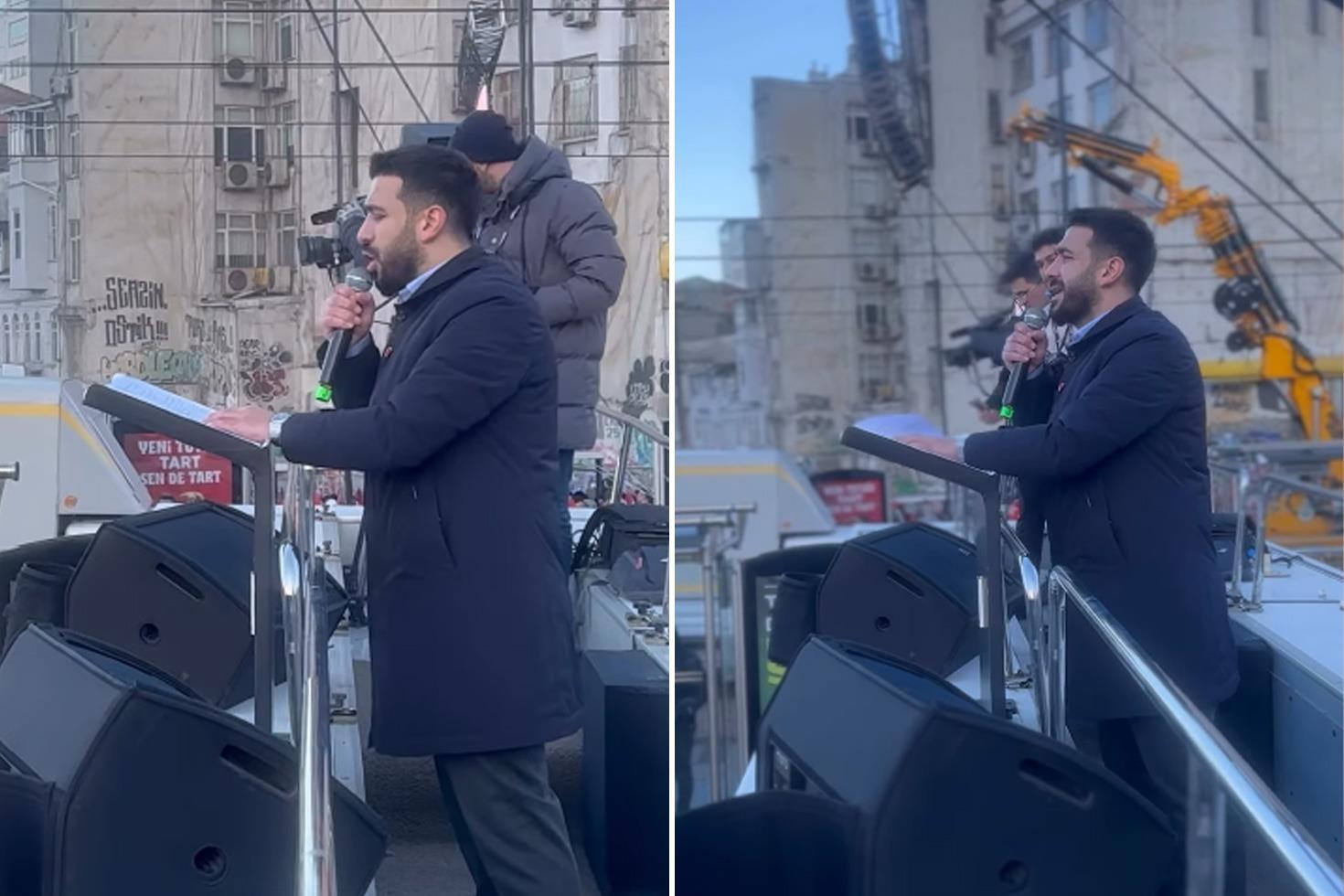 TÜGVA Başkanı Beşinci, Galata’da Filistin için toplanan kalabalığa seslendi: Size ahdimiz olsun ki...