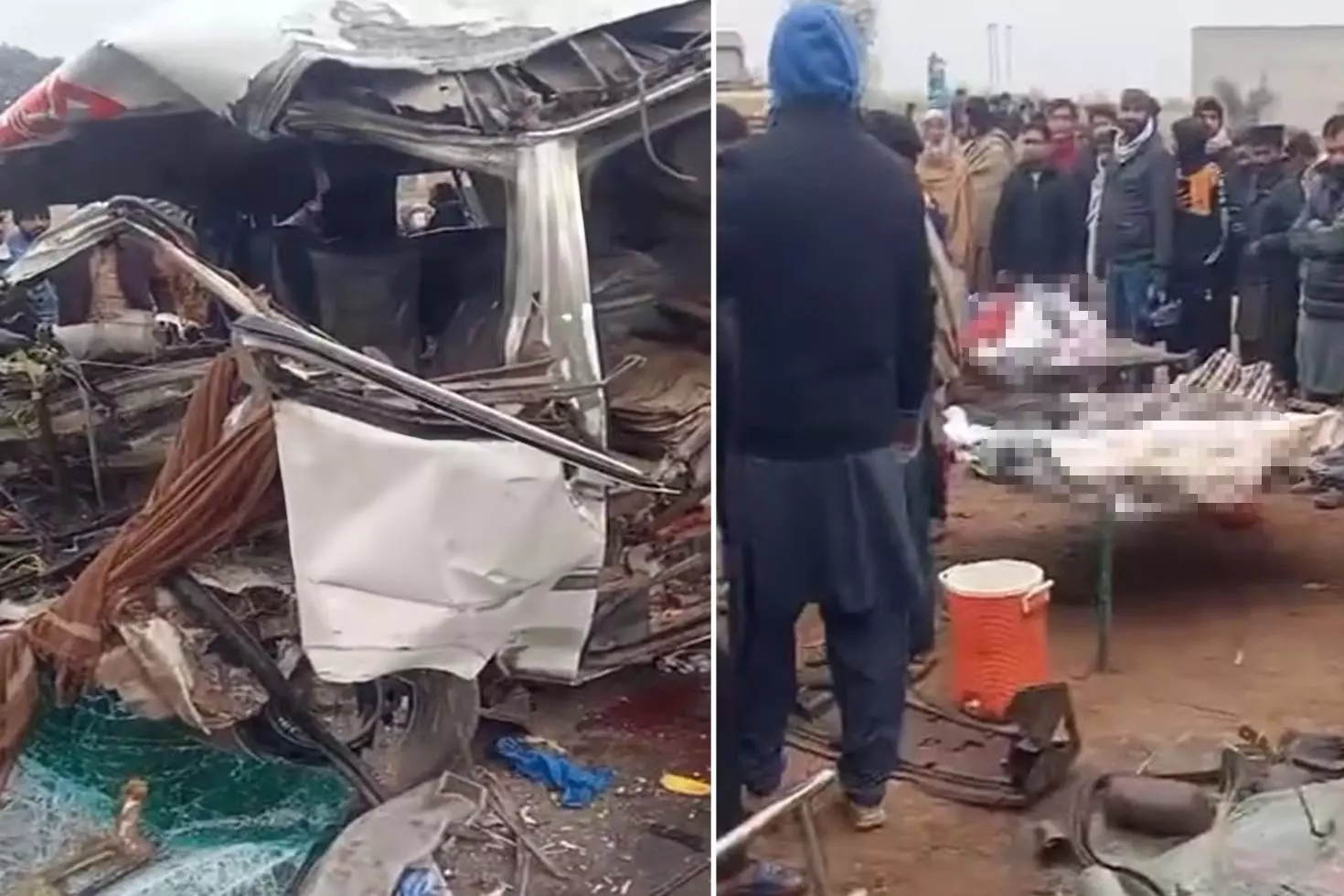 Otobüs ile minibüs kafa kafaya çarpıştı 14 kişi öldü, 16 kişi yaralandı