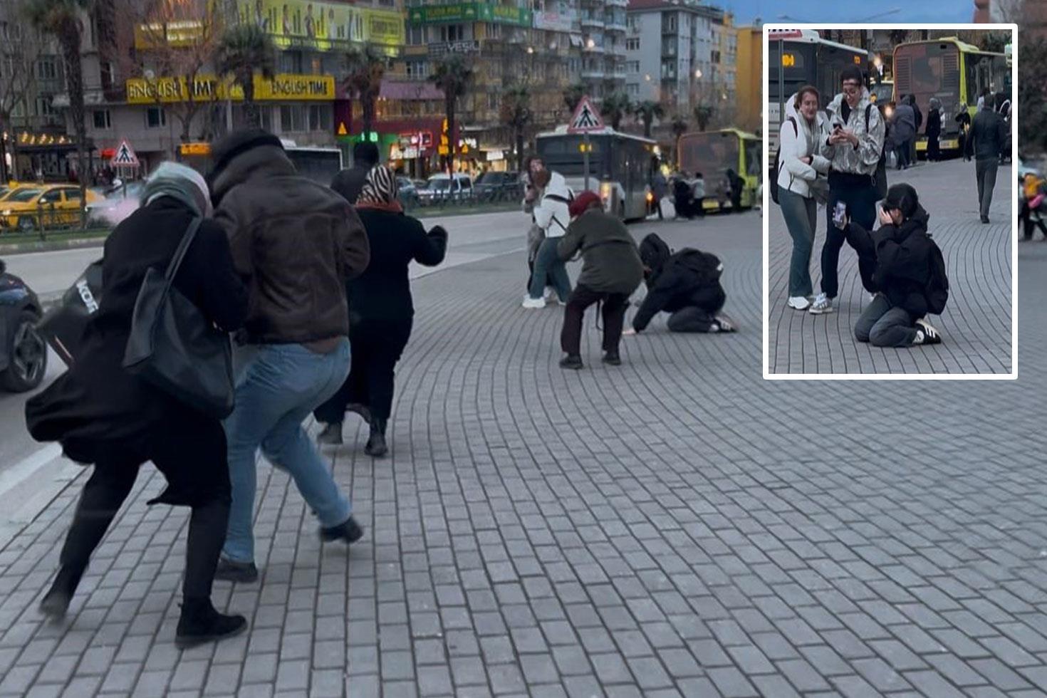 Fırtınada uçmamak için yerlere yattılar