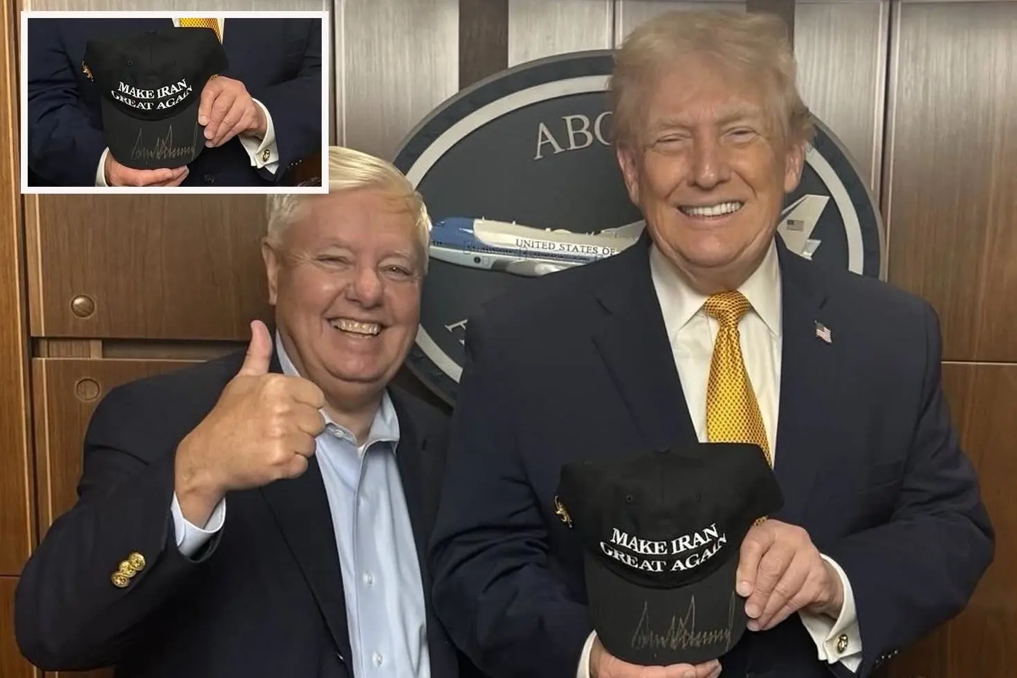 Trump’ın elinde tuttuğu şapkadaki “İran“ detayı çok şey anlatıyor