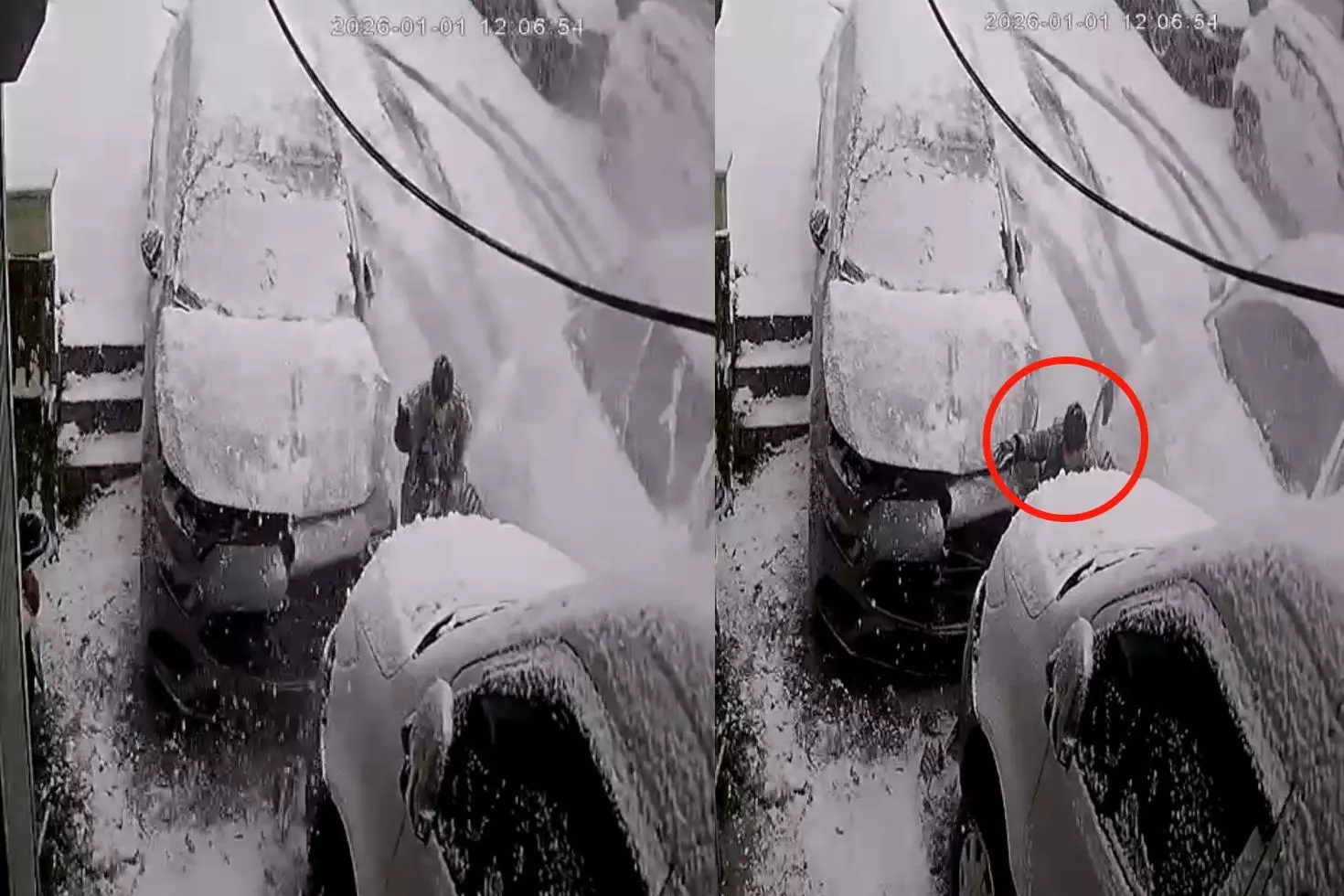 Kağıthane’de inanılmaz kurtuluş kamerada: Kar topu oynarken ölümle burun buruna geldi