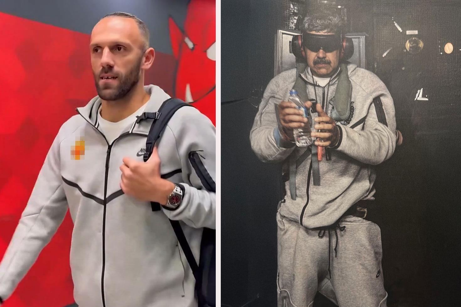 Maduro’nun satış rekoru kıran eşofmanını dünyaca ünlü futbol takımının oyuncuları da giydi