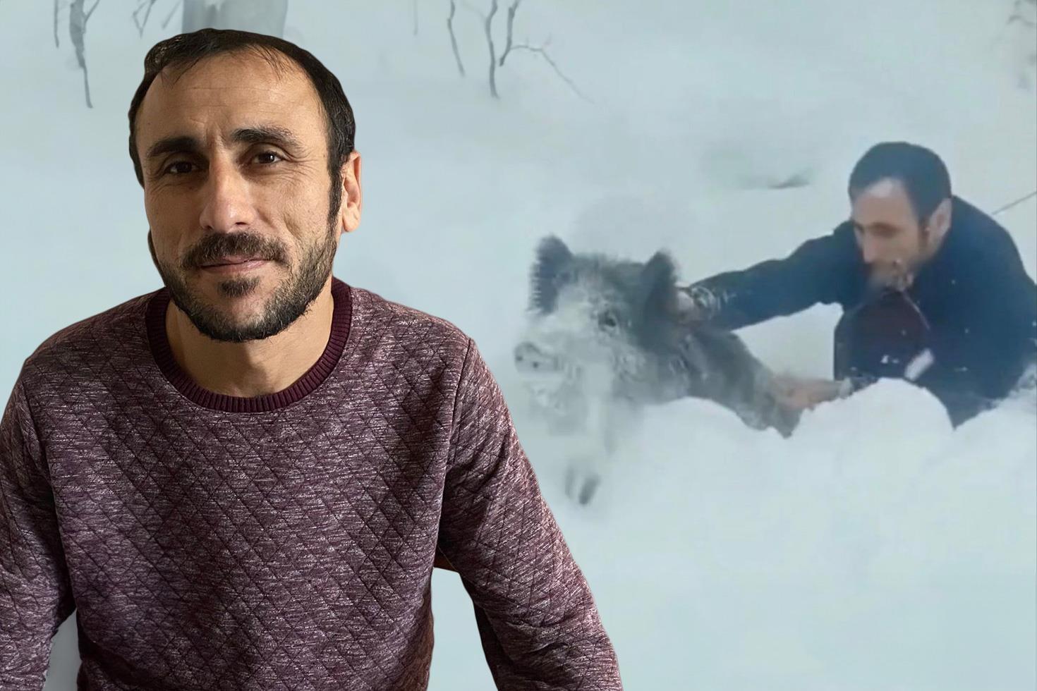 Yaban domuzunu çıplak elle yakalayan adam: Kimseye tavsiye etmem