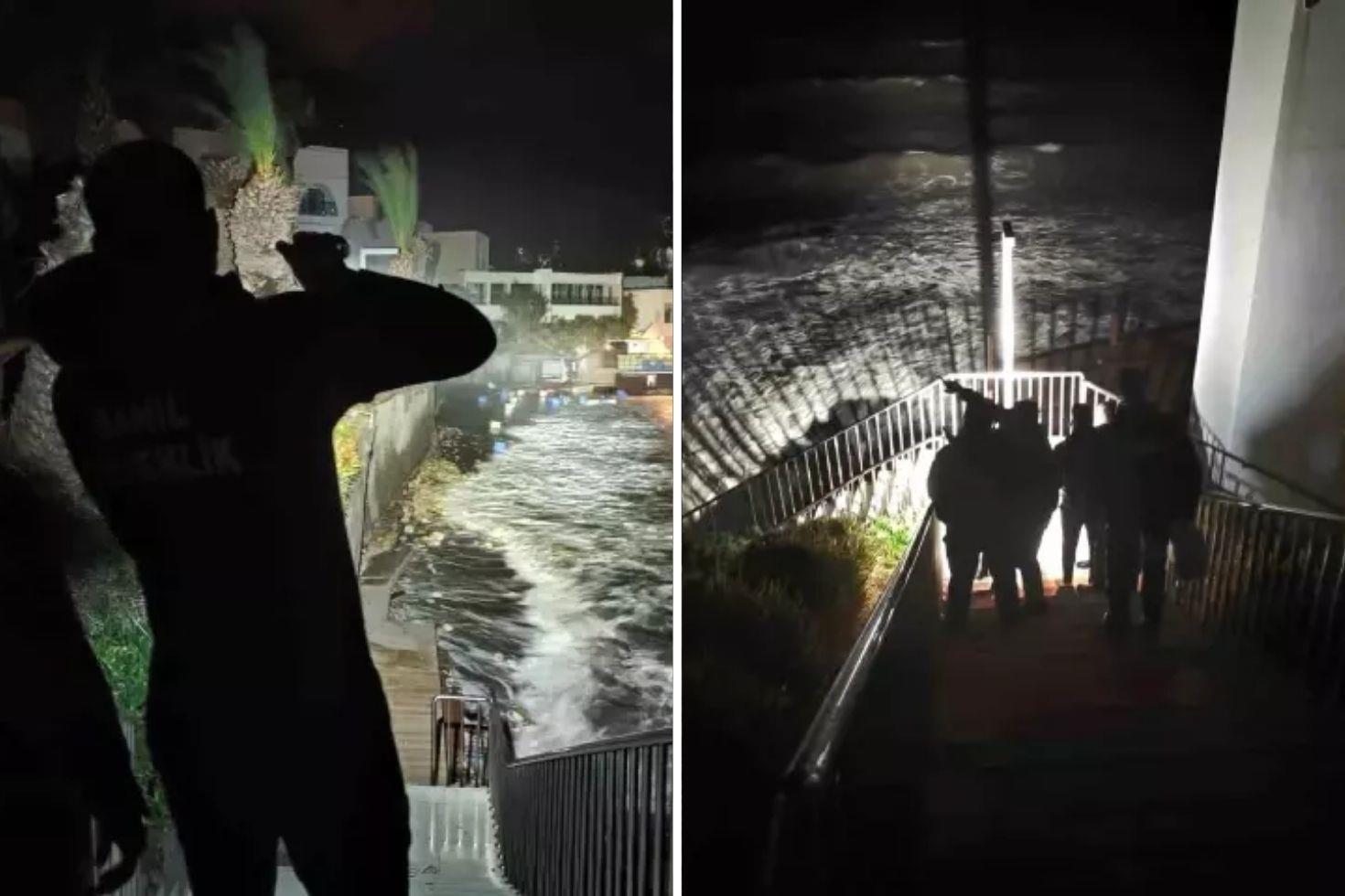 Fırtına, iskelede çalışan işçileri denize düşürdü Bir kişi hayatını kaybetti