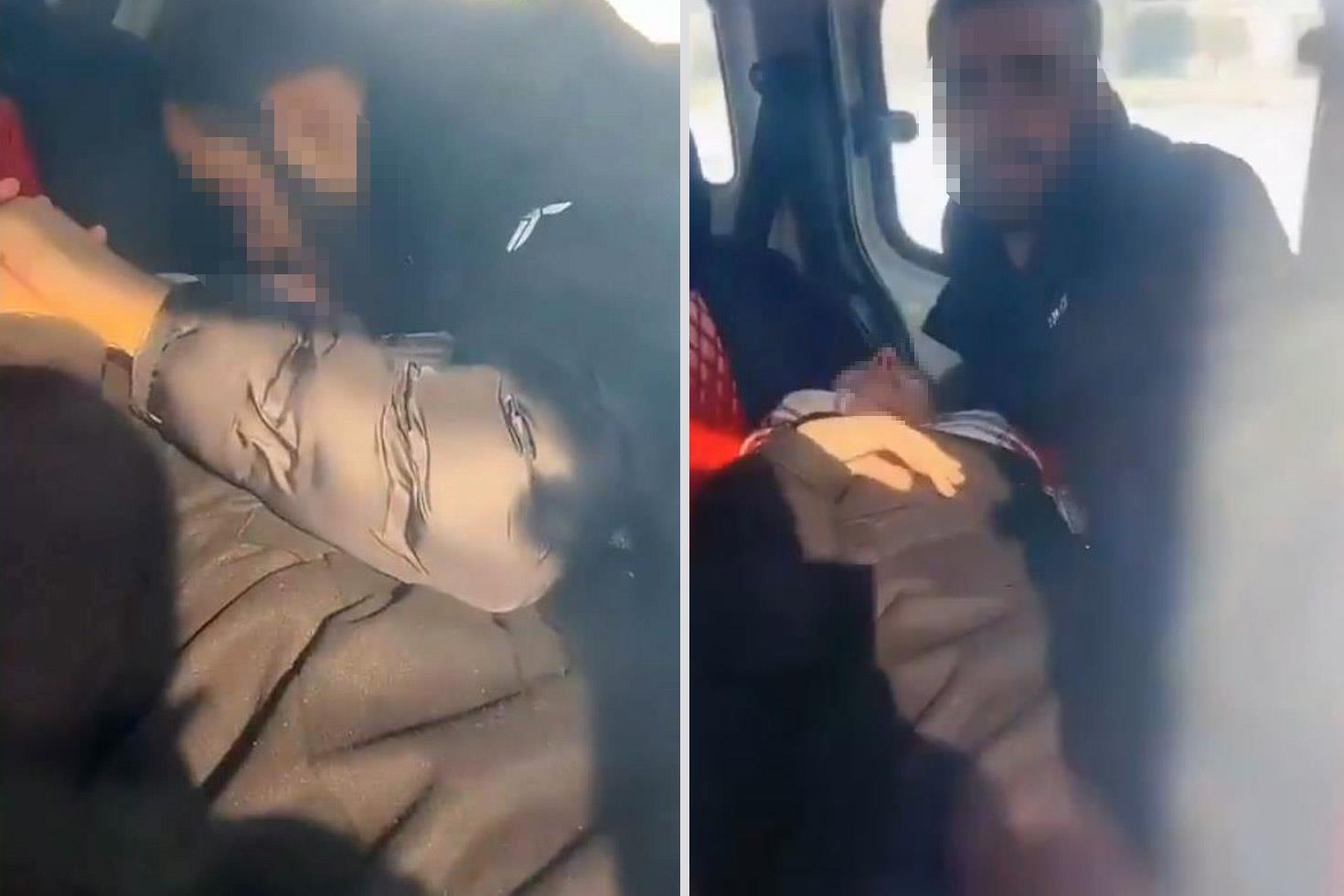 Görüntü Türkiye’den Arabada uygunsuz yakalanan çift, öfkeli teyzenin hışmına uğradı