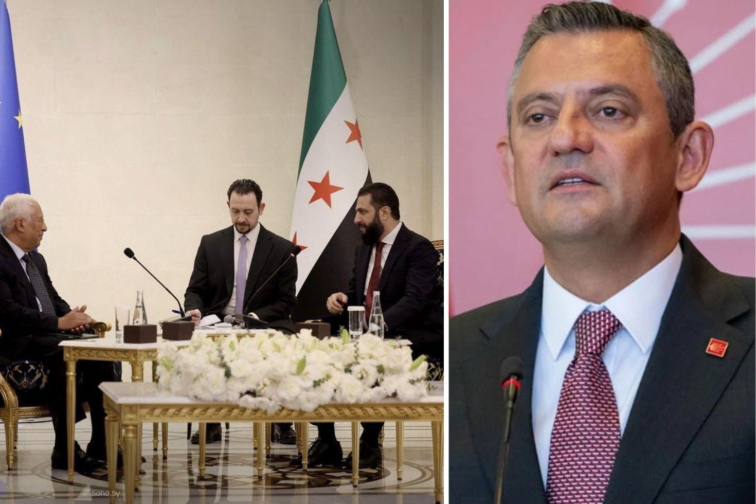 Özel’e 5 dakika bile ayırmadı, Şam’da Şara ile görüştü