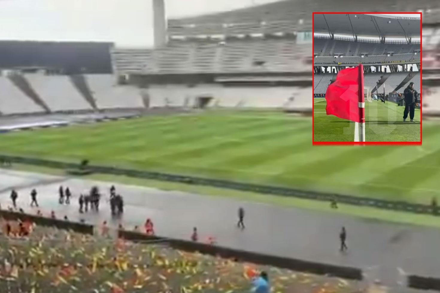 Derbi ertelenir mi Stattan gelen son görüntü endişelendirdi