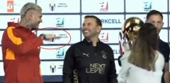 Icardı'den basın toplantısına damga vuran hareket