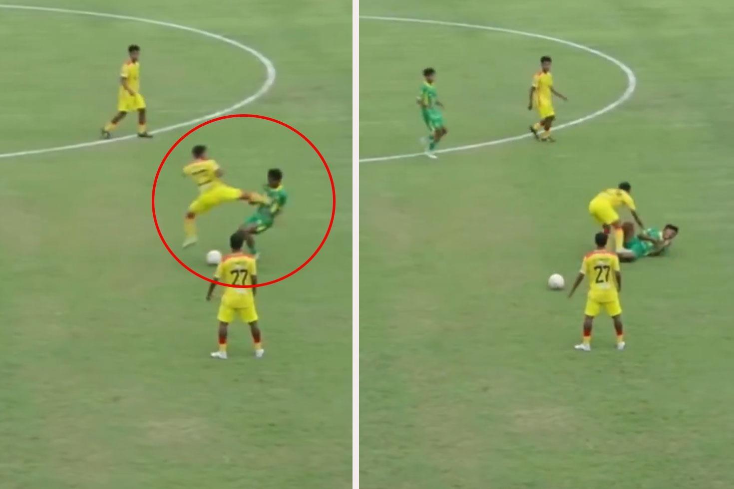 Rakibine yaptığı faul pahalıya patladı: Ömür boyu futboldan men