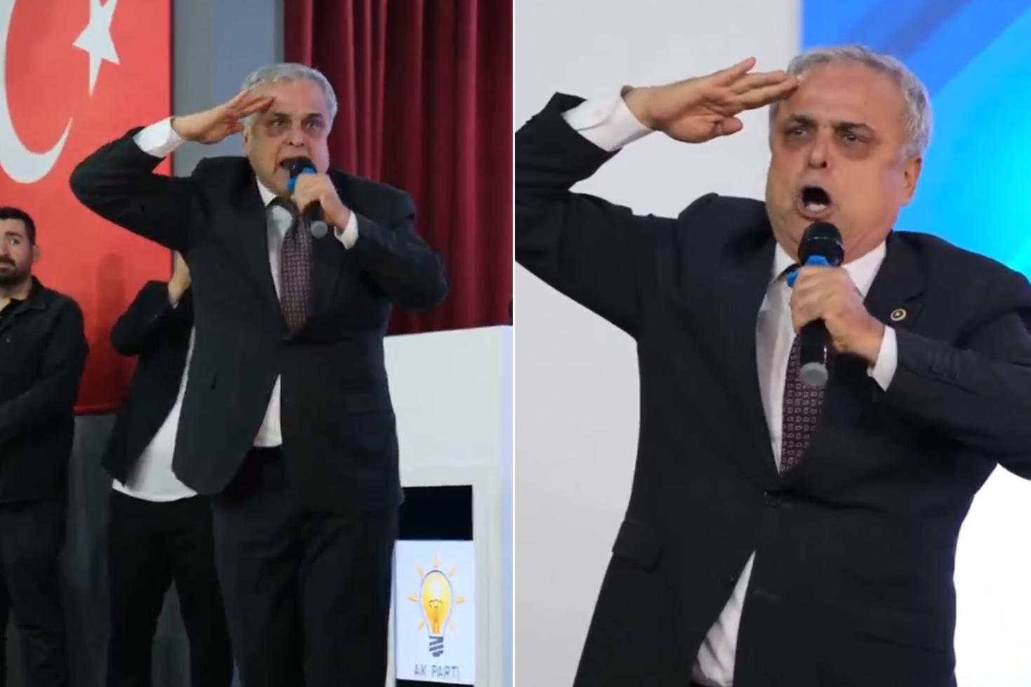 AK Parti’ye geçen Hasan Ufuk Çakır, bu kez Erdoğan’ın fotoğrafına selam durdu