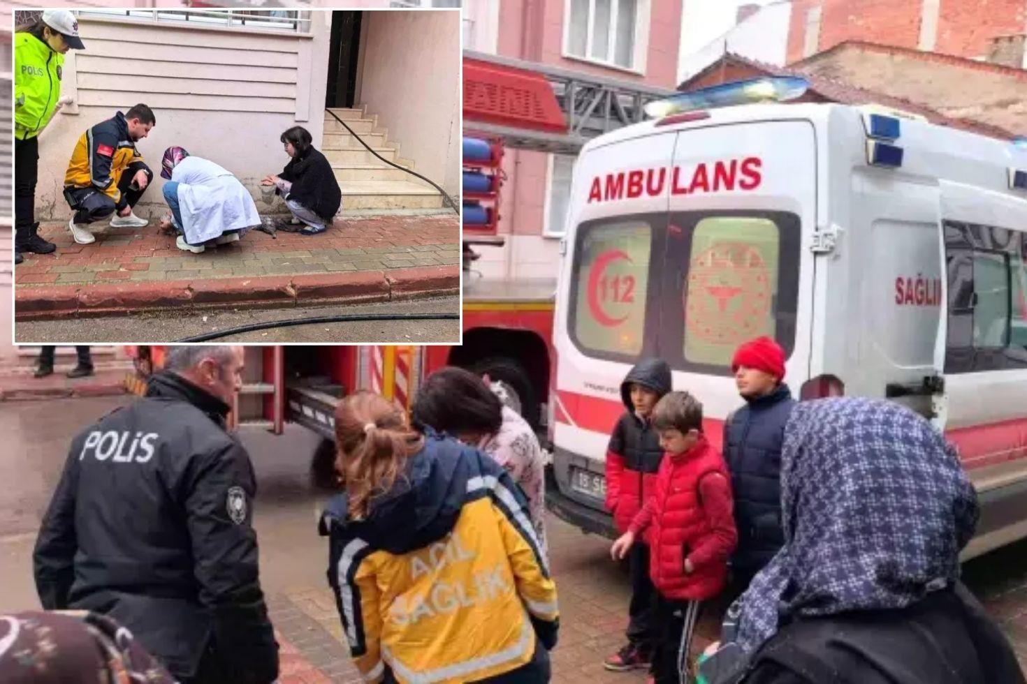 Apartmandaki yangında can pazarı yaşandı