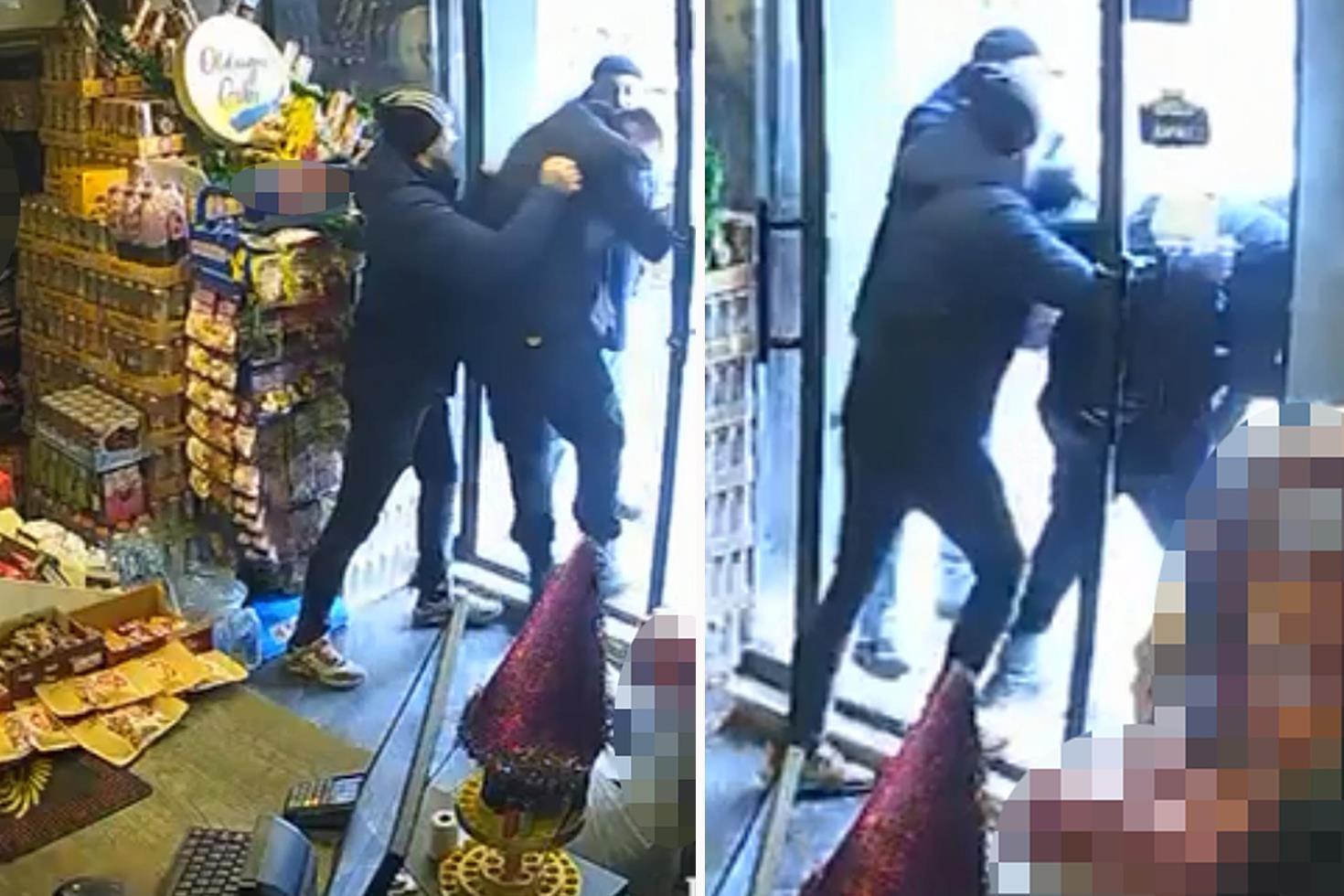 Hırsızlık suçundan aranan şahsın büfede yakalanma anı kamerada