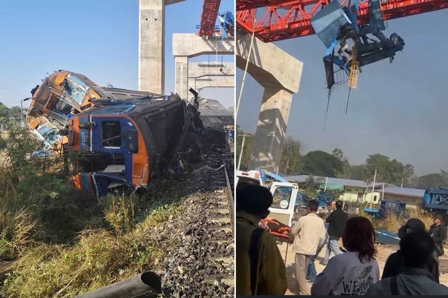 İnşaat vinci trenin üzerine devrildi 22 kişi öldü, onlarca yaralı var