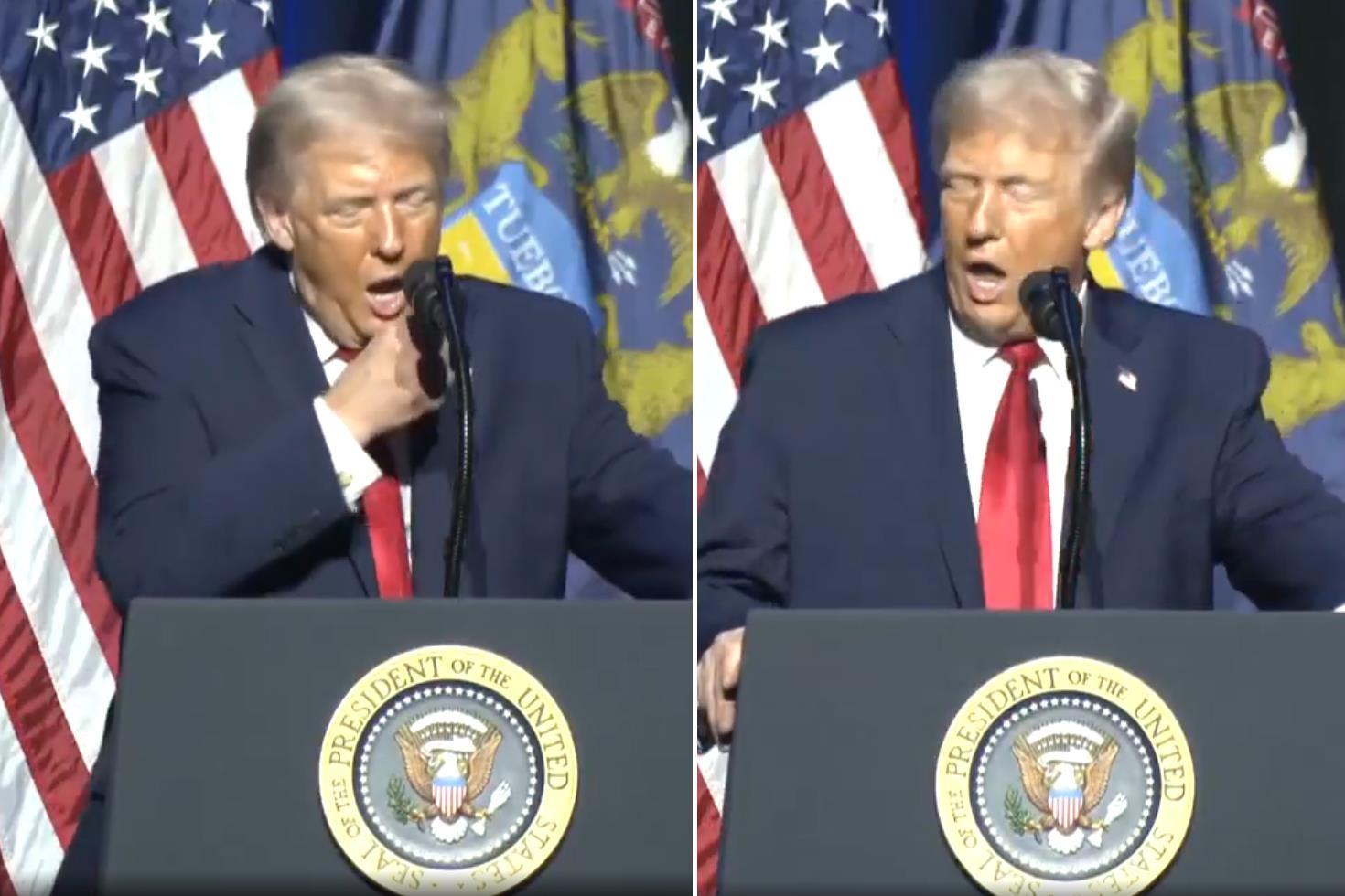 Trump Biden’ın taklidini yaptı, görüntü büyük tartışma yarattı