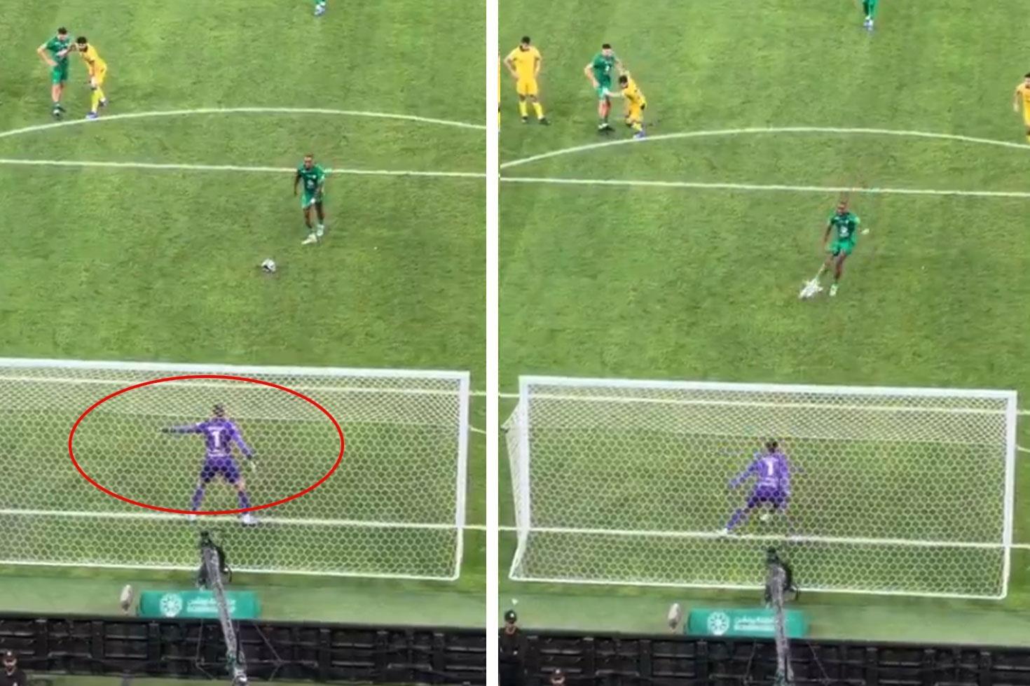 ’’Soluma at’’ diyen kaleciye hayatının şokunu yaşattı