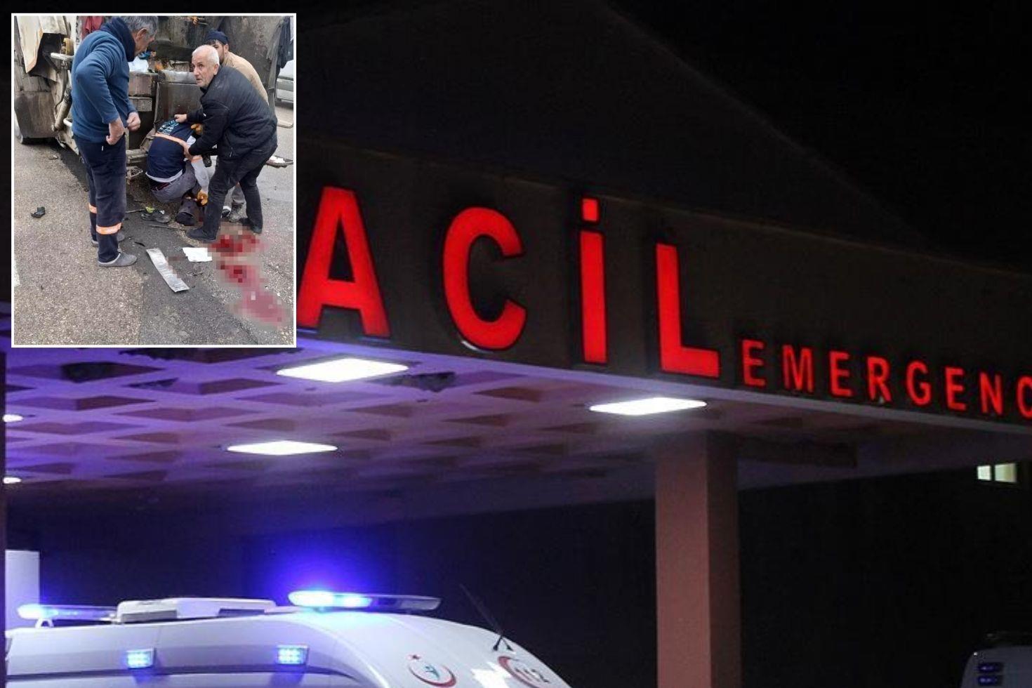 Temizlik işçisinin feci ölümü Çarpışan araçların arasında sıkıştı