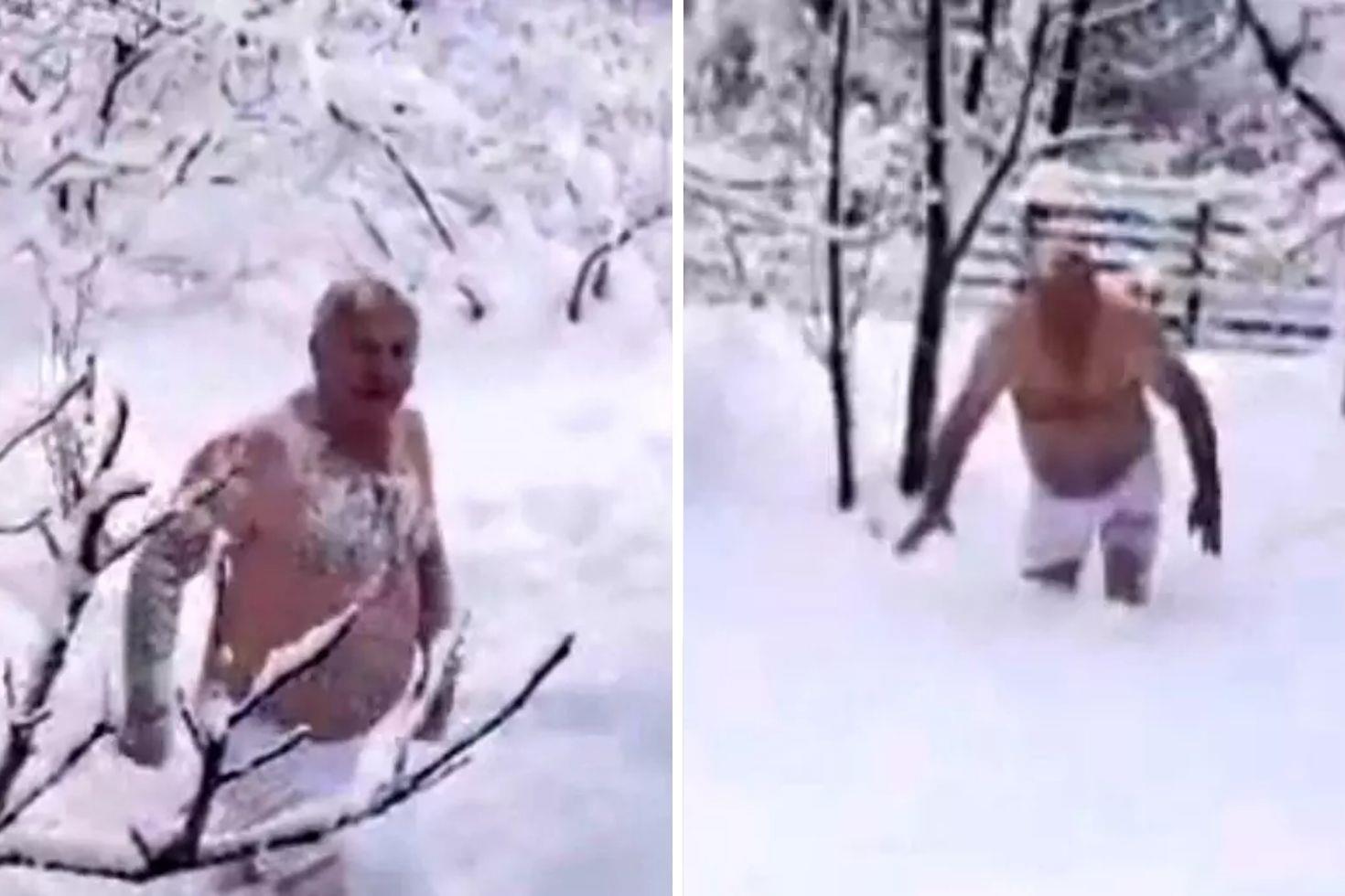 “Denize giremedik“ dedi, karda kulaç attı