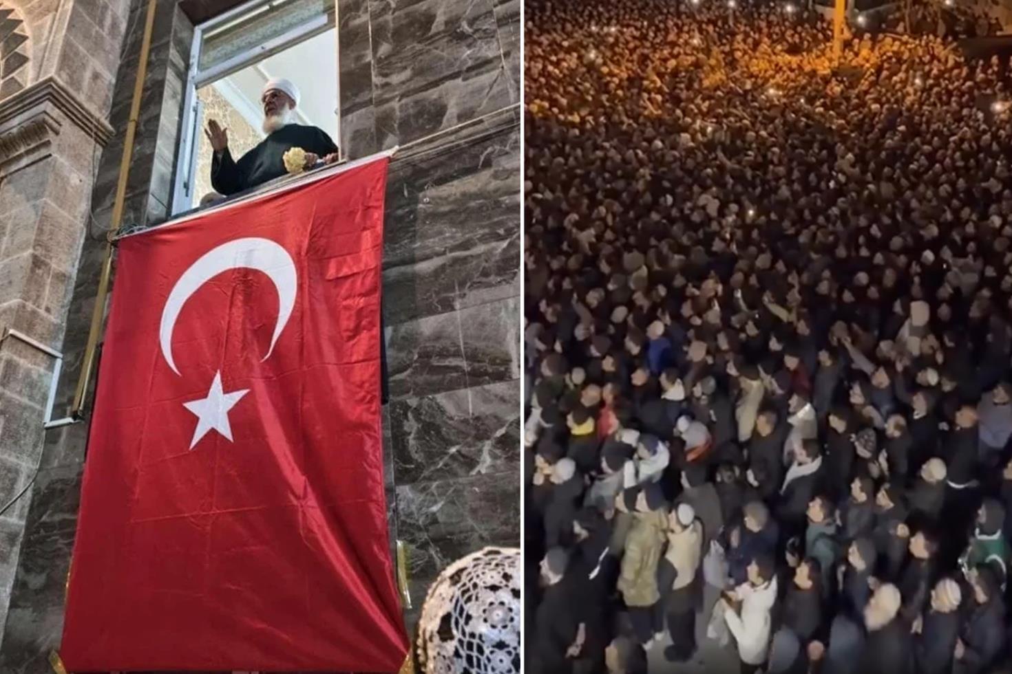 Görüntüler ortaya çıktı Menzil lideri İzmir’de toplanan kalabalığa tövbe ettirmiş