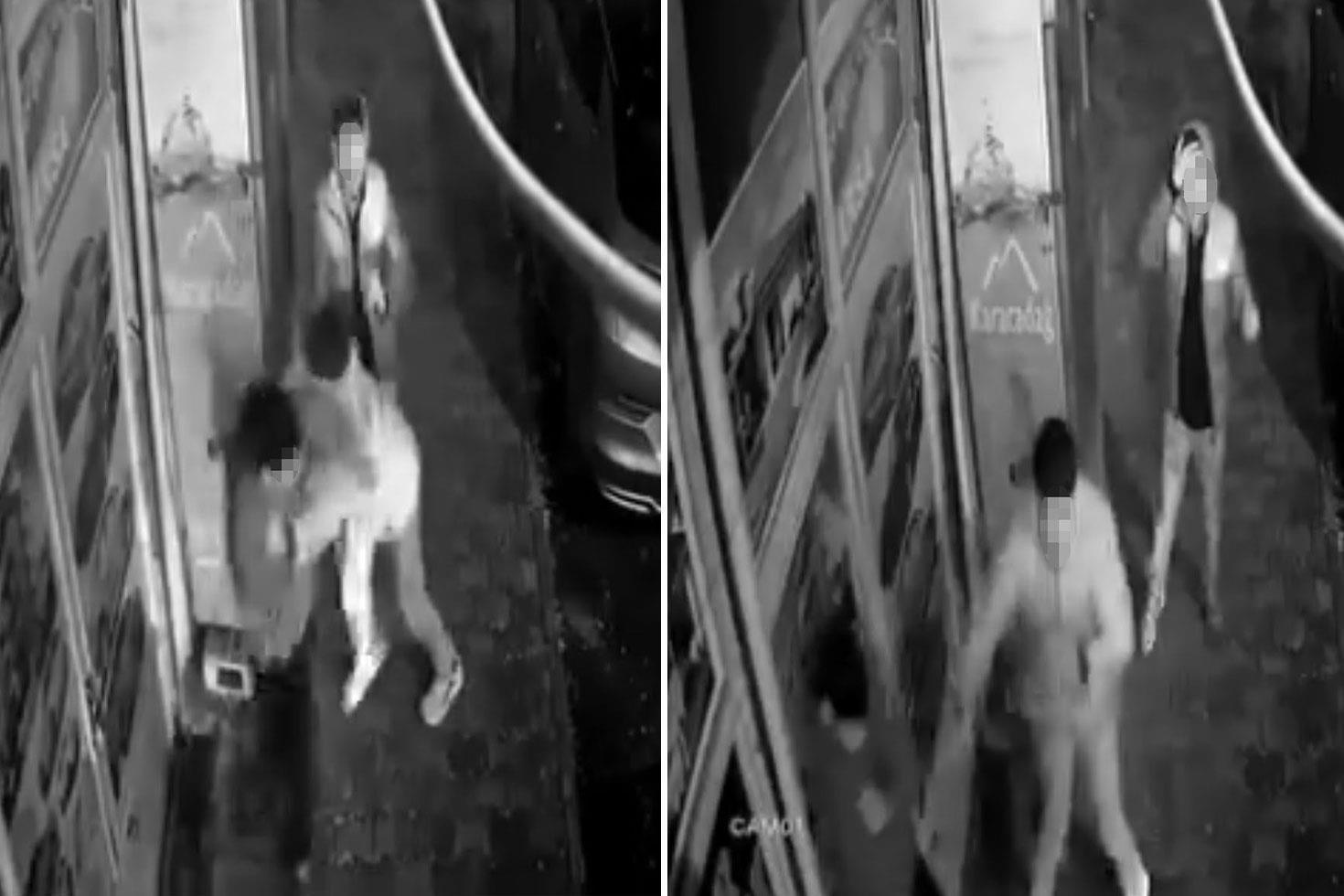 Arkadaşlarıyla şakalaşırken çarptığı camın kırılması ile iş yerinin içine düştü