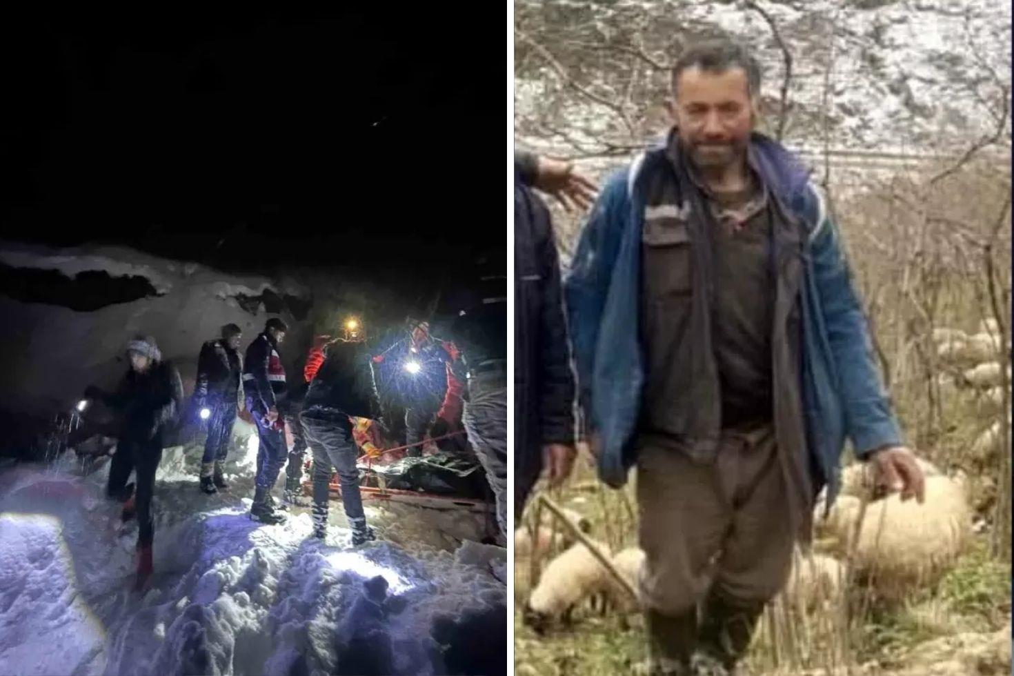 Çığ altında kalan çoban hayatını kaybetti