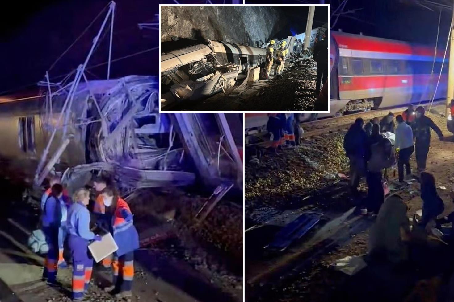 2 hızlı tren raydan çıktı En az 24 kişi öldü, onlarca kişi yaralandı