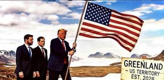 Trump niyeti iyice bozdu! Grönland'a ABD bayrağını dikti