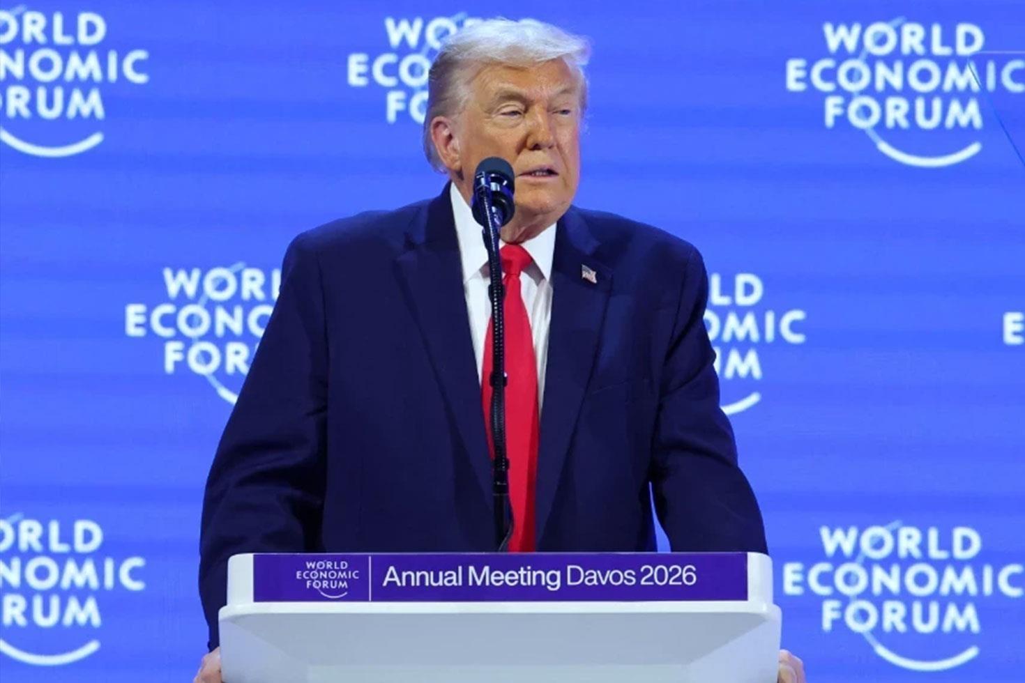 Trump, Davos’taki konuşmasına başlar başlamaz iğneyi batırdı
