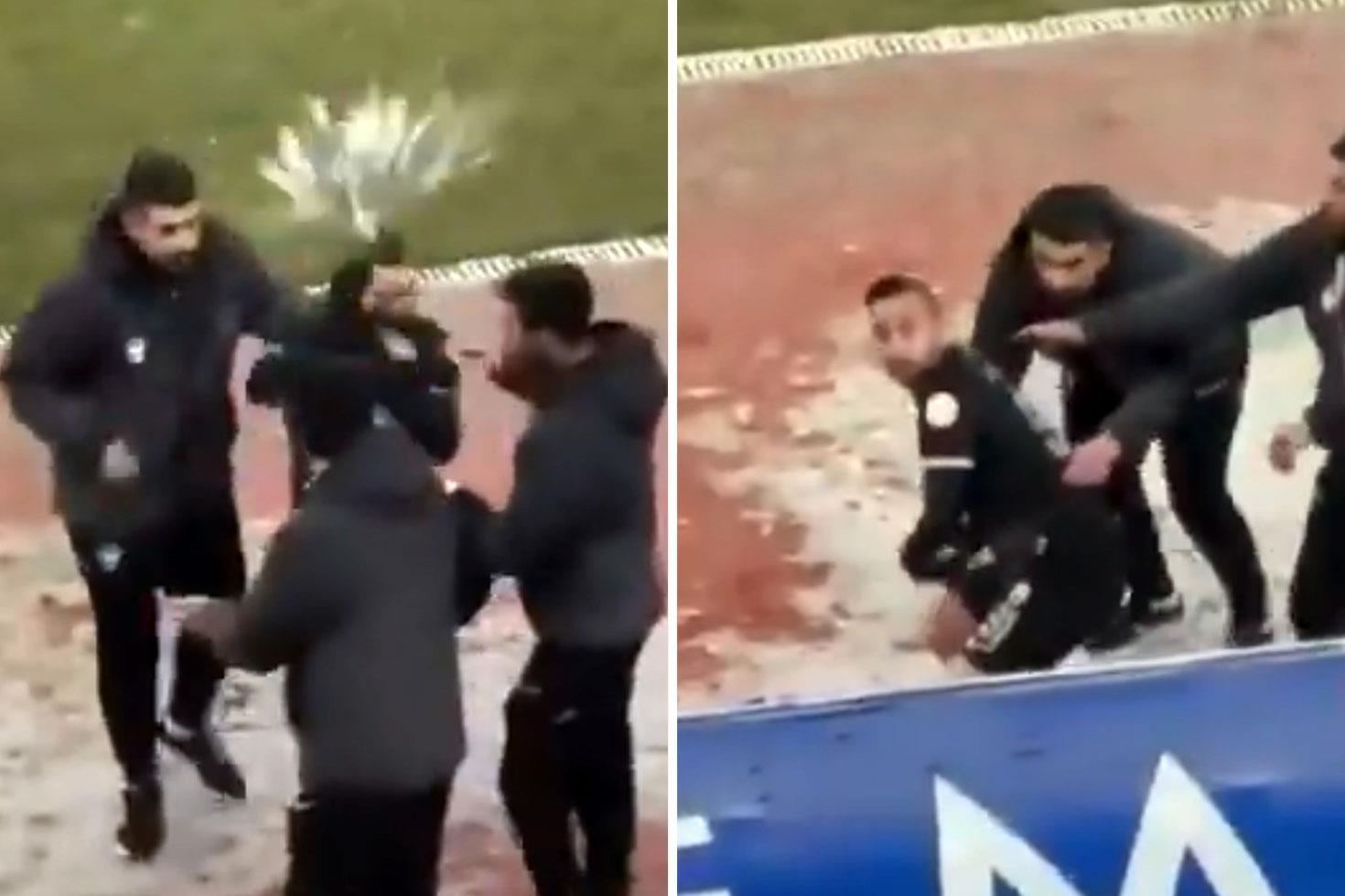 Amedsporlu Dia Saba’ya kartopu atıldı, sinirden çıldırdı