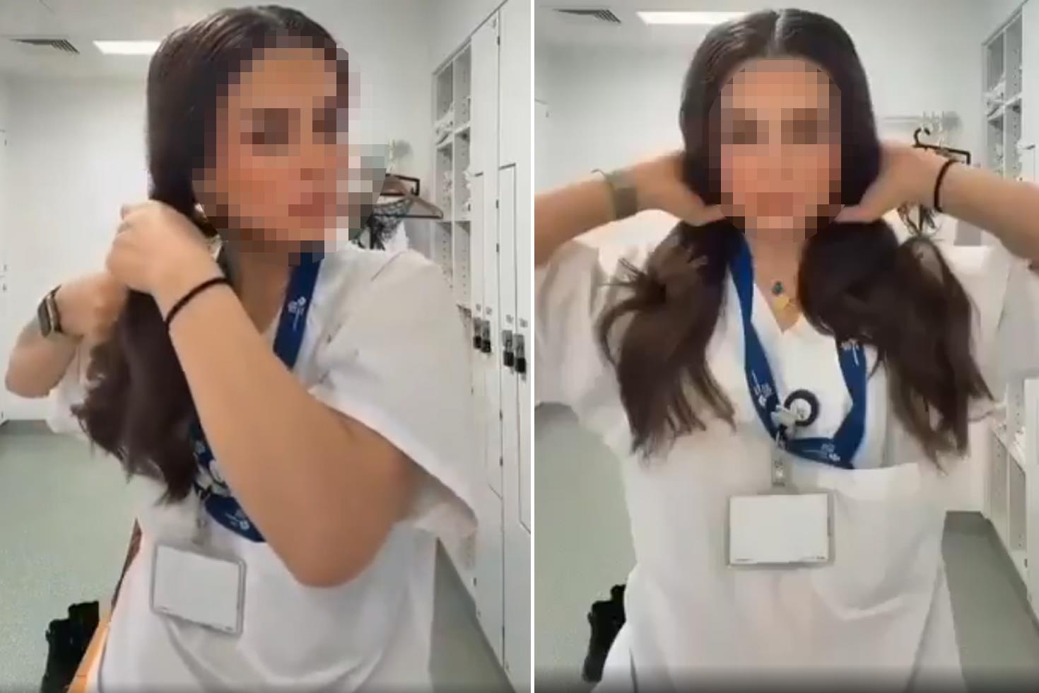 Bir hemşire daha DEM Parti’nin eylemine destek verdi Boynundaki kolye dikkat çekti