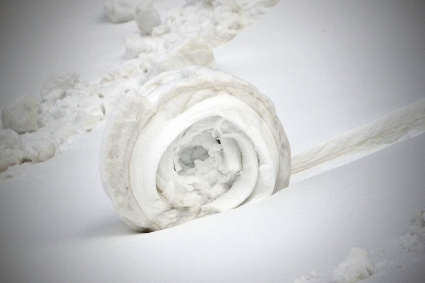 Görüntü Türkiye’den Doğada ender oluşan kar ruloları oluştu