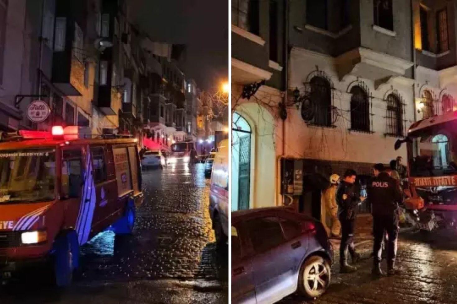 İstanbul’un göbeğinde yangın paniği Dumanların arasında mahsur kaldılar