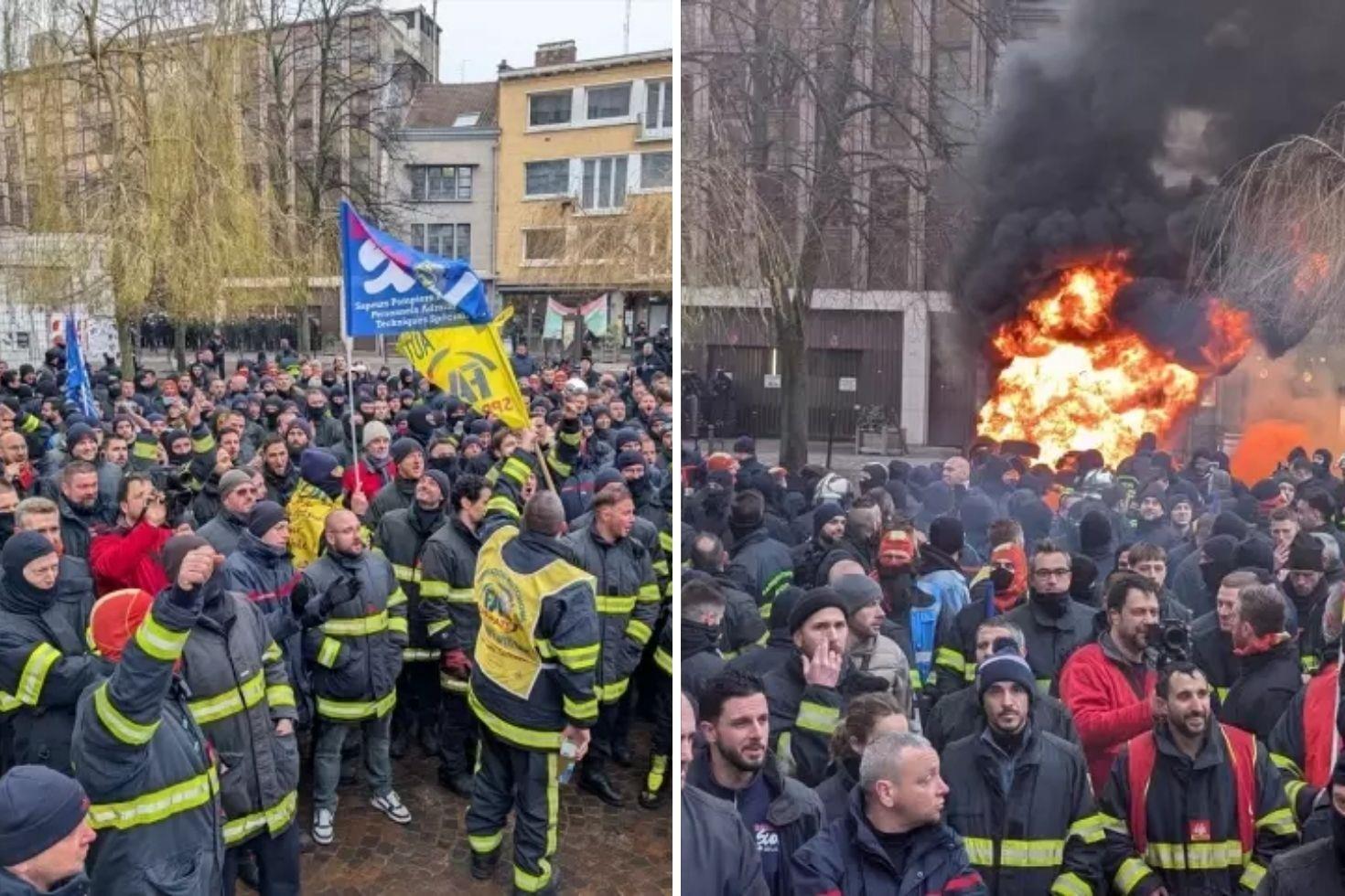 Fransa’da itfaiyecilerle polisler karşı karşıya geldi Arbede çıktı