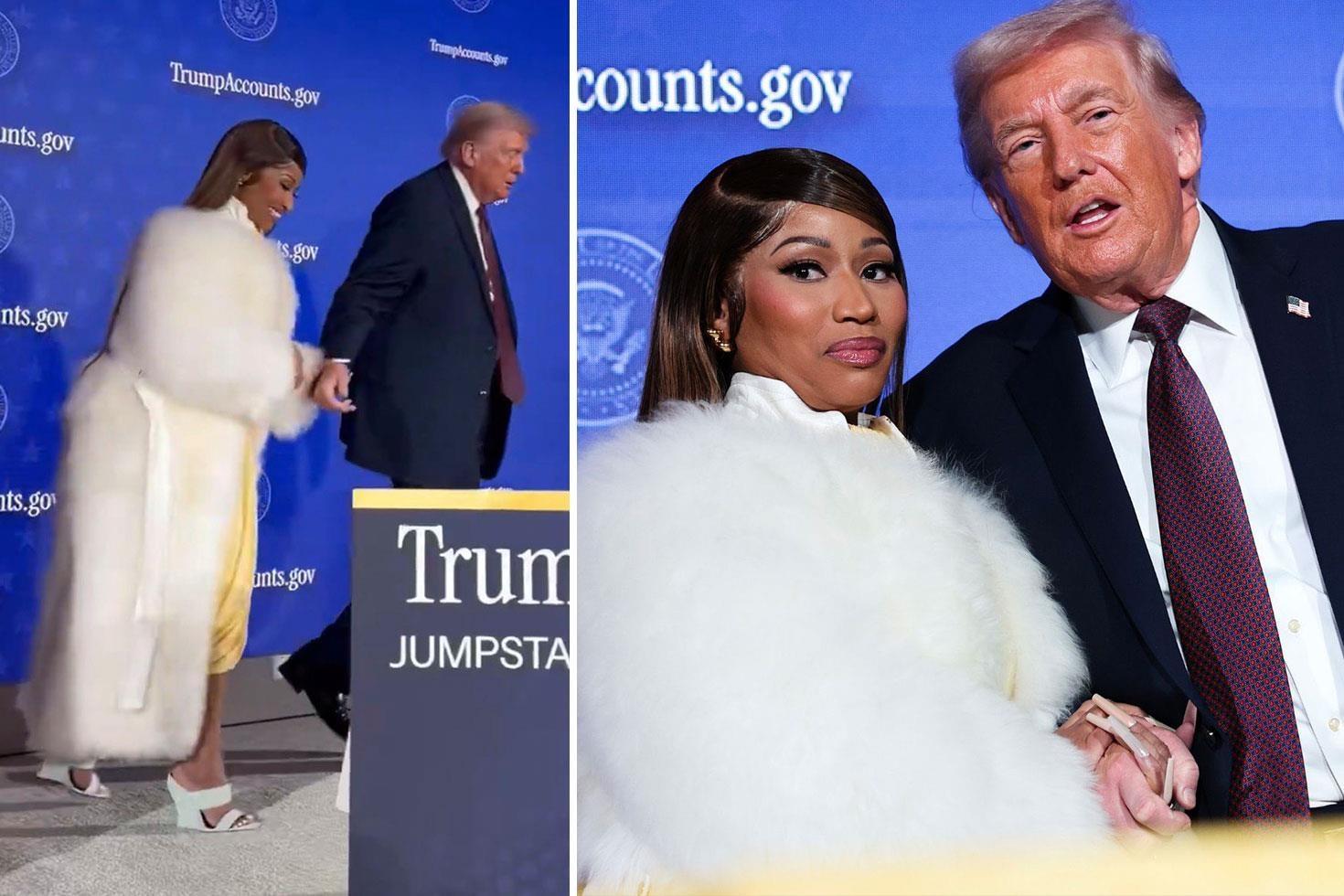 Trump ve dünyaca ünlü rapçi Nicki Minaj’dan el ele görüntü